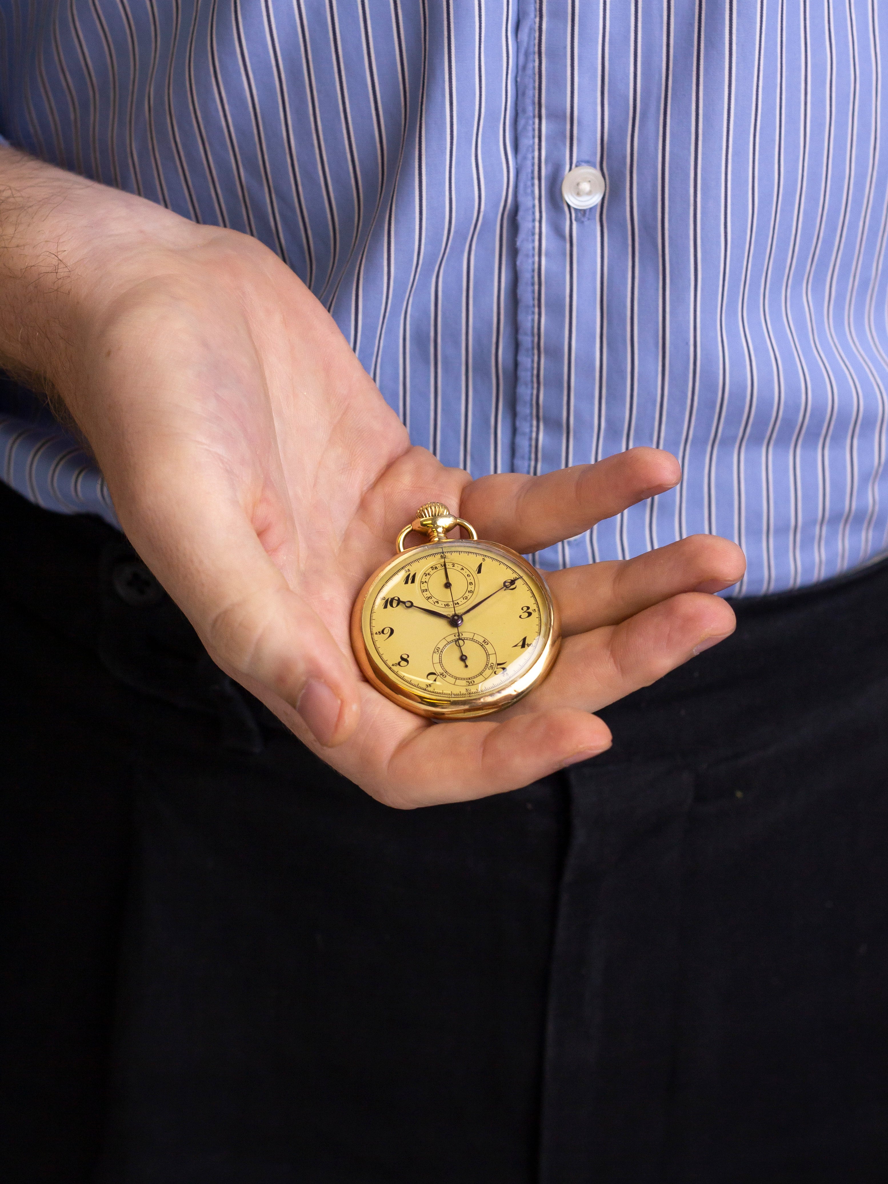 Girard Perregaux 18k Gold Chronograph Fob Watch