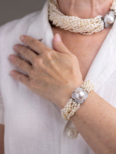 Load image into Gallery viewer, Mid Century Pearl Bracelet with Mabe Pearl &amp; Diamond Clasp
