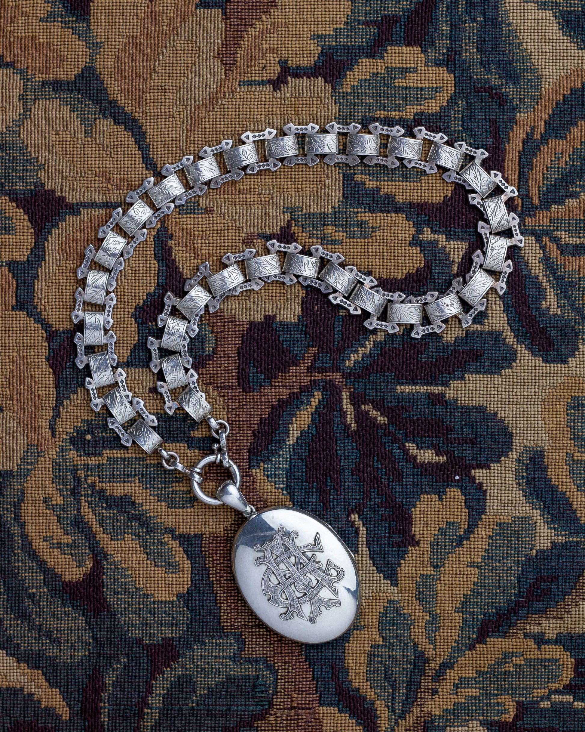 Victorian Sterling Silver 'Amity Eternity Infinity' Locket