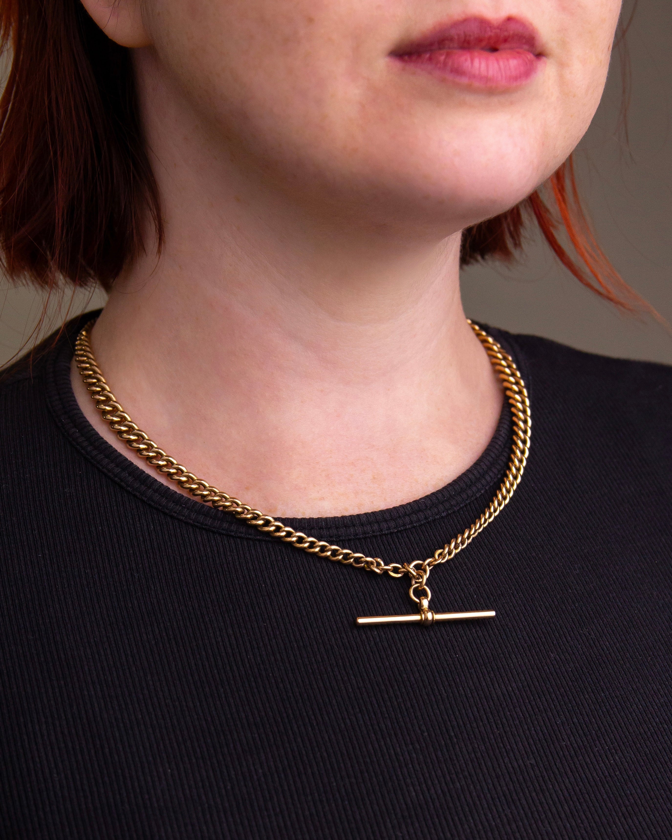 An Antique 9kt Gold Fob Chain