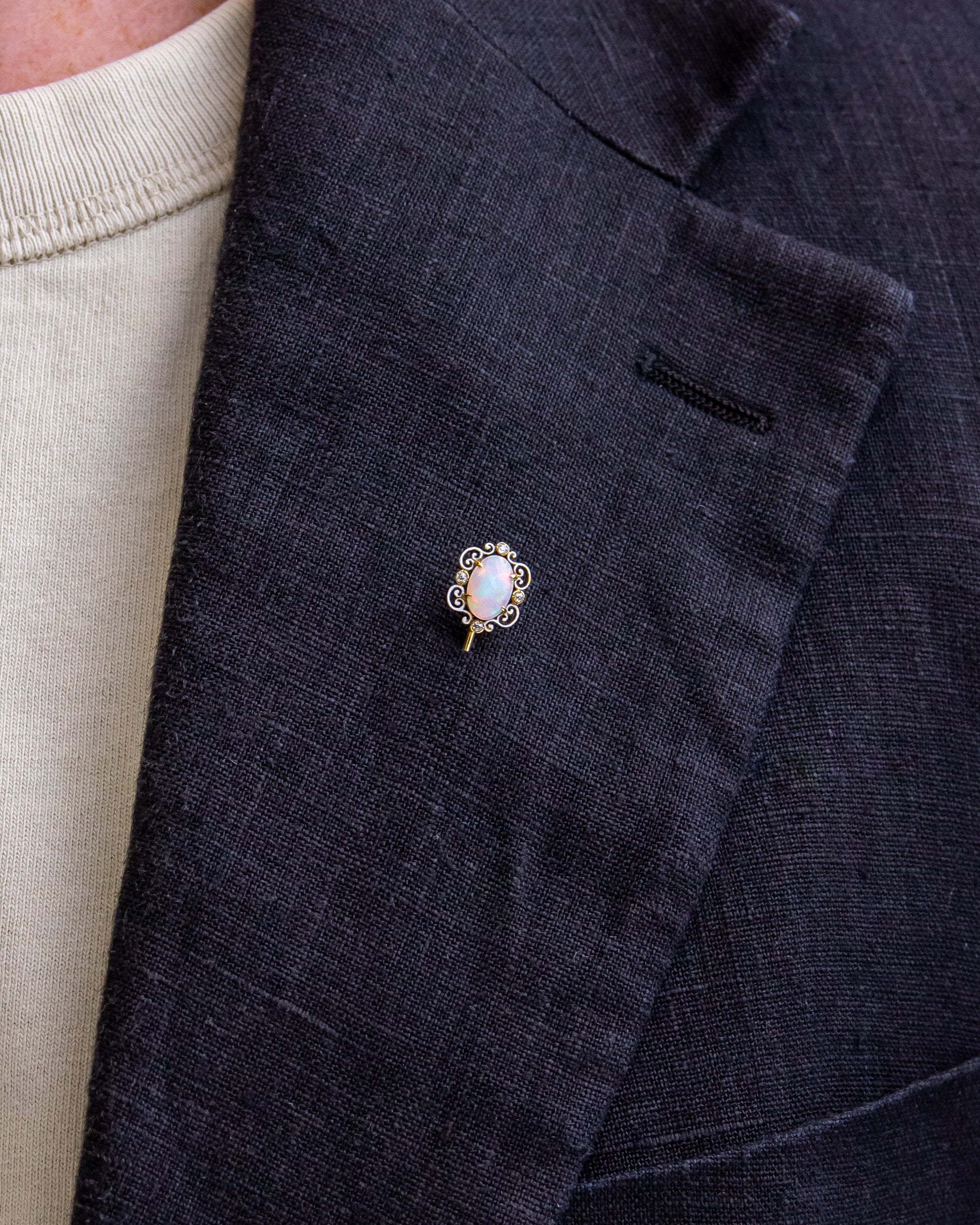 Épingle à cravate Art Nouveau en opale de Tiffany &amp; Company