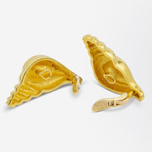 Load image into Gallery viewer, 18kt Seashell Ear Clips by Ilias Lalaounis
