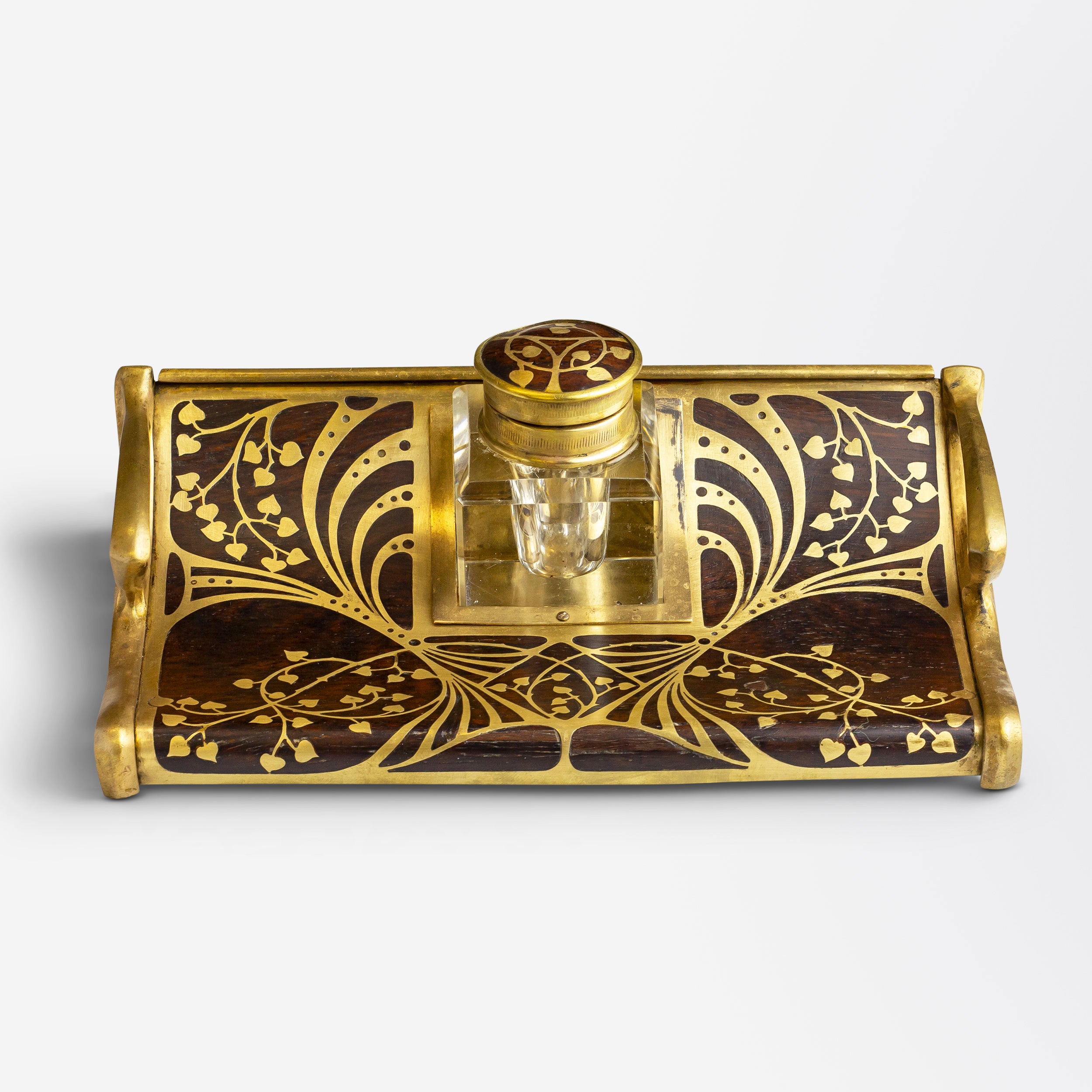 Jugendstil Inkwell & Tray Attributed to Erhard & Söhne
