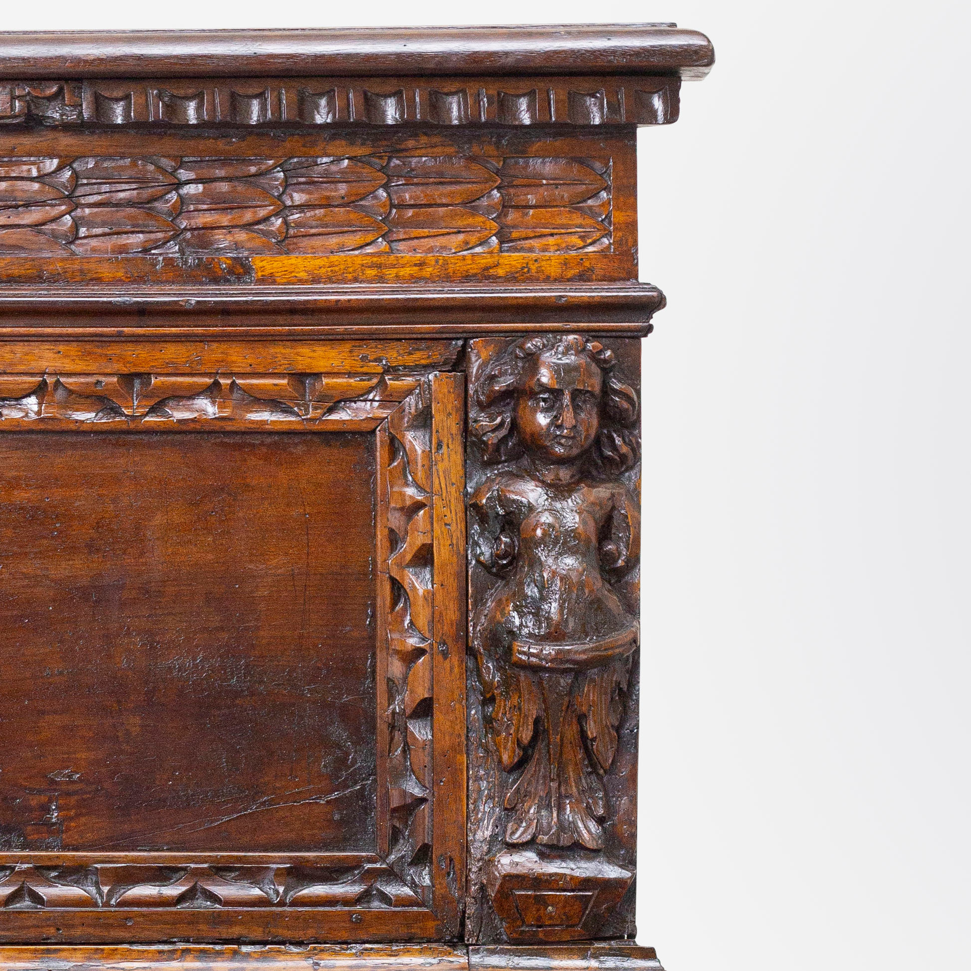 18th Century Italian Walnut Hallway Seat