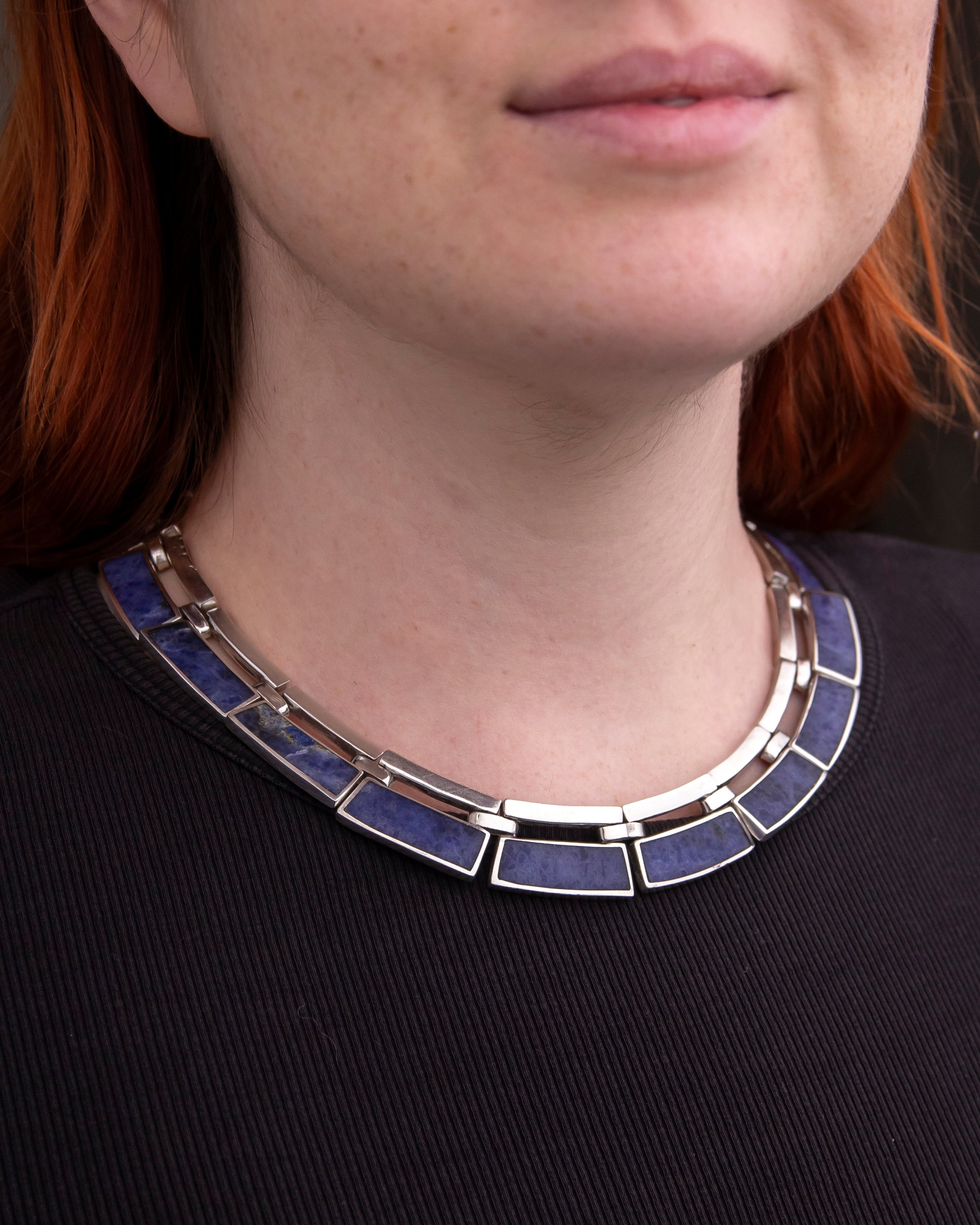 Mexican Silver & Sodalite Necklace