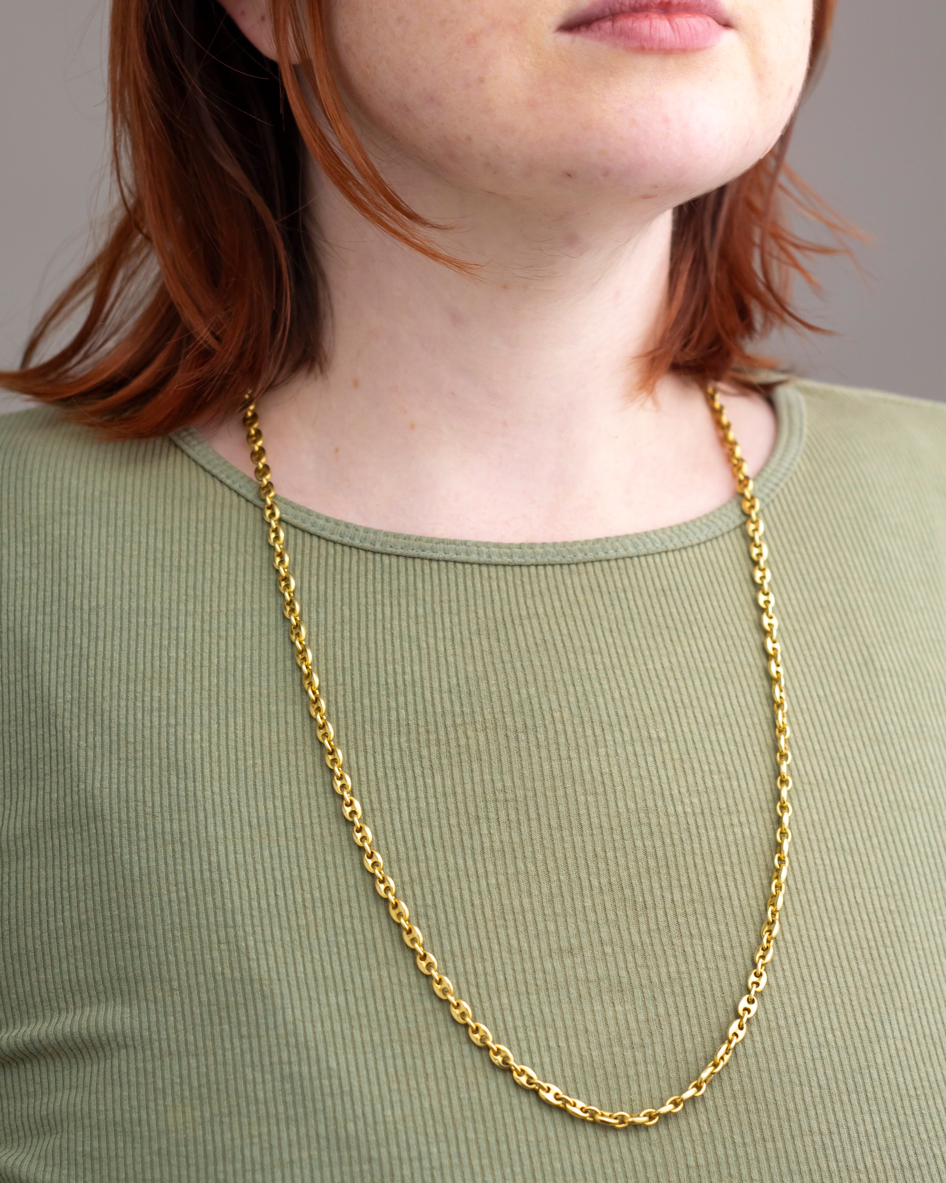14kt Gold Anchor Link or Gucci Link Chain