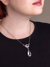 Load image into Gallery viewer, Platinum, Diamond &amp; Aquamarine Necklace
