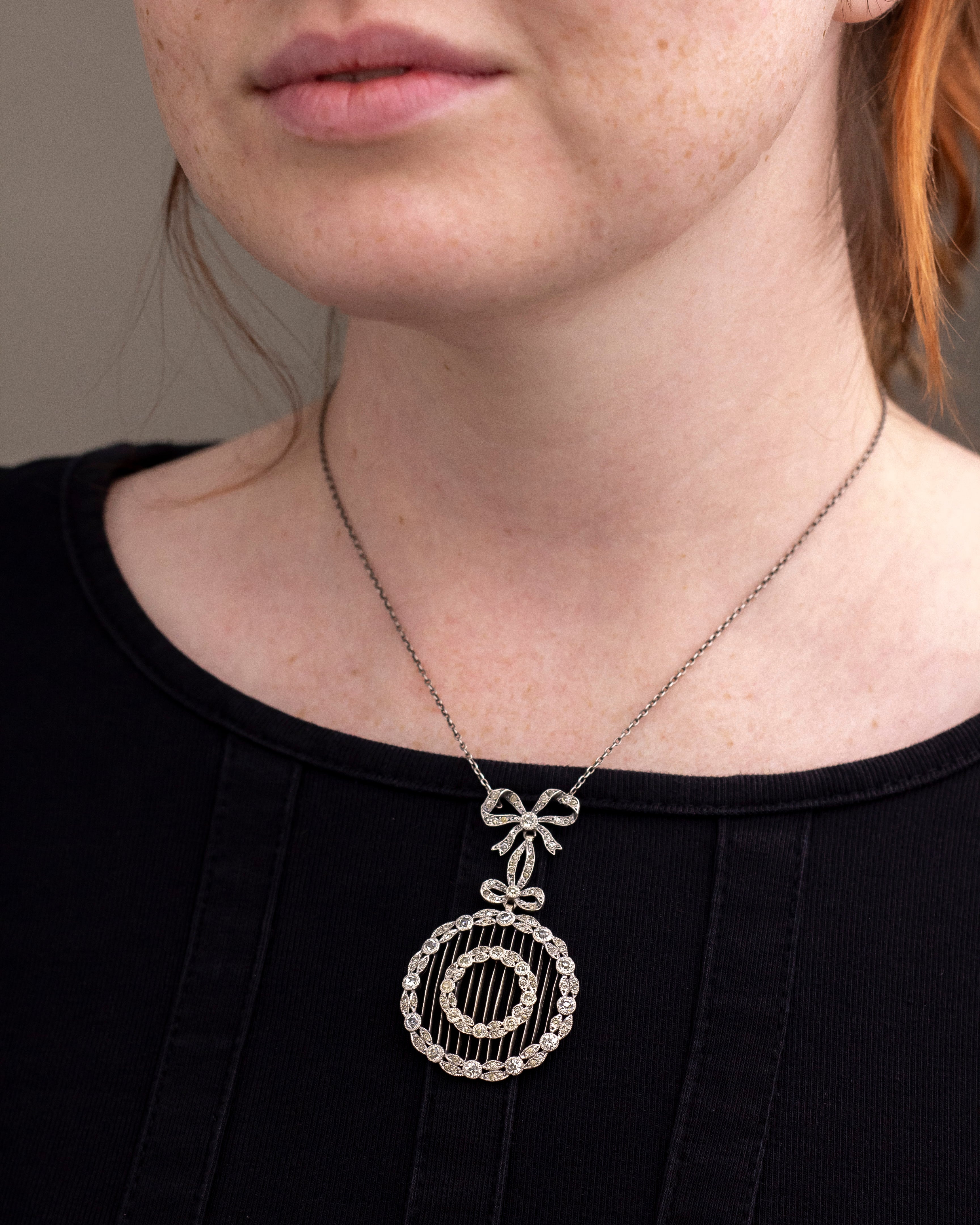 Murrle Bennet, Edwardian Period, Silver & Paste Necklace