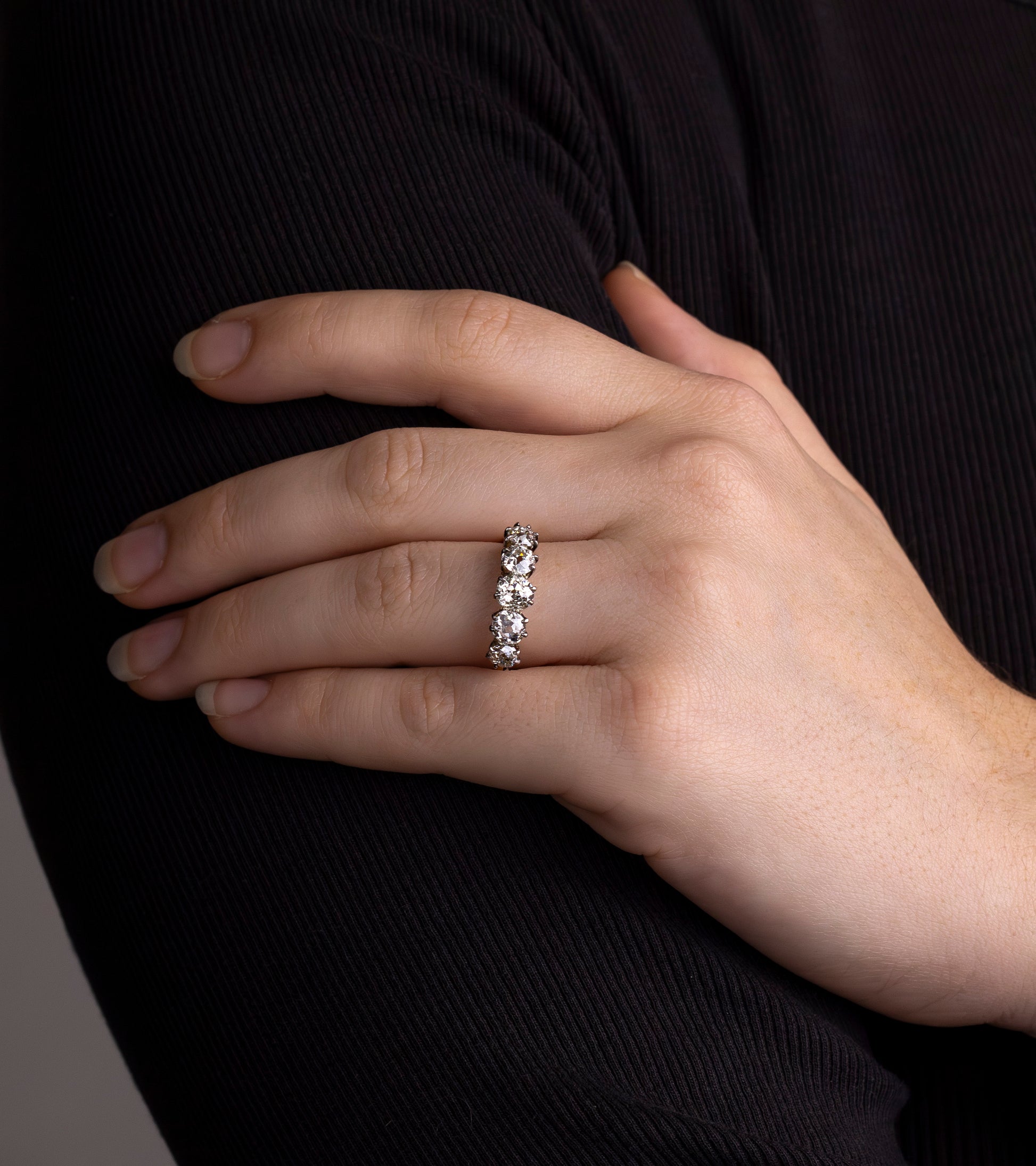 W.H. Tandy & Sons, 18kt Gold, Platinum & Diamond Ring