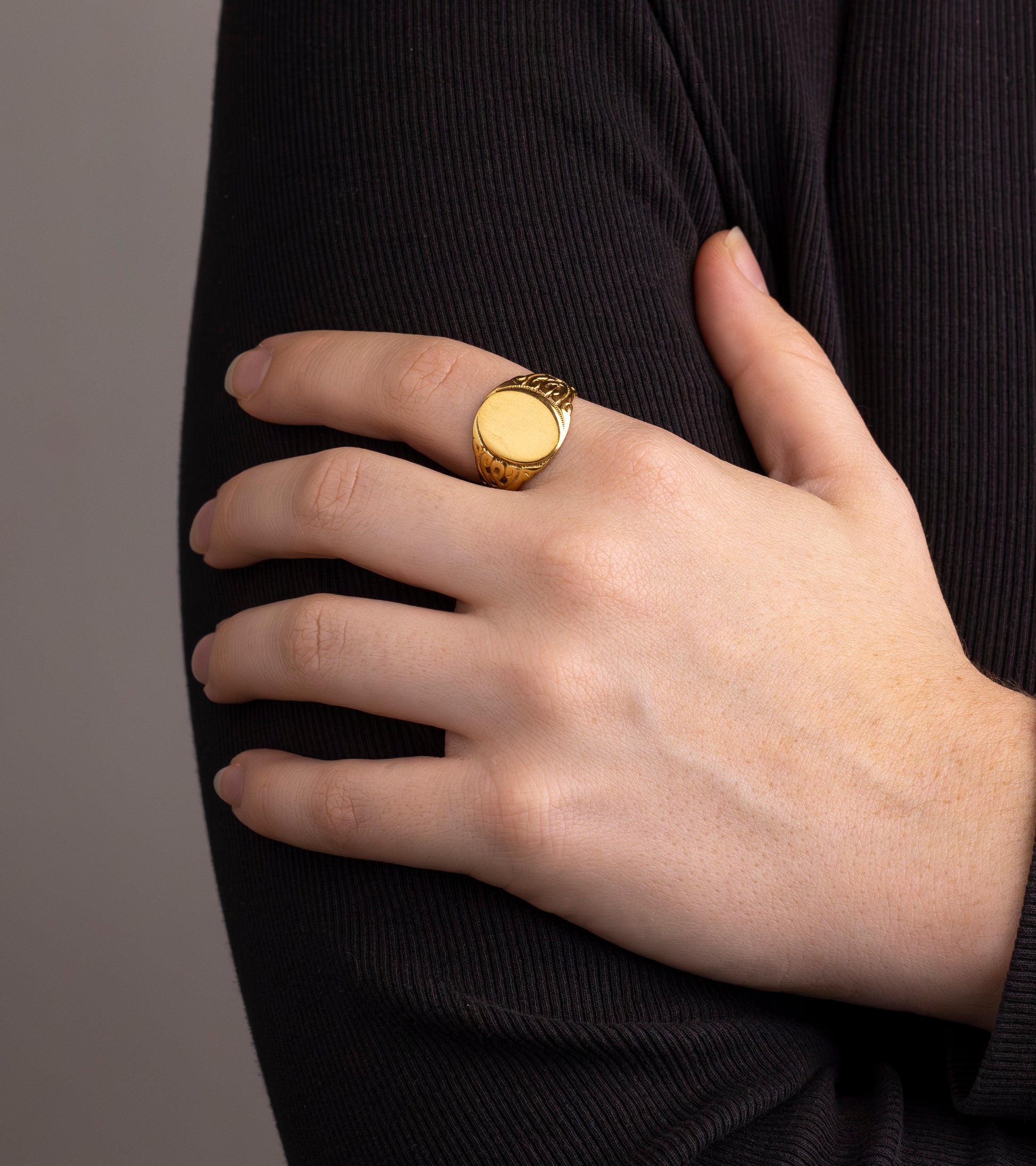 Celtic Design 14kt Gold Signet Ring