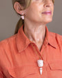 Italian Grand Tour Period Angel Skin Coral Earrings and Brooch Pendant