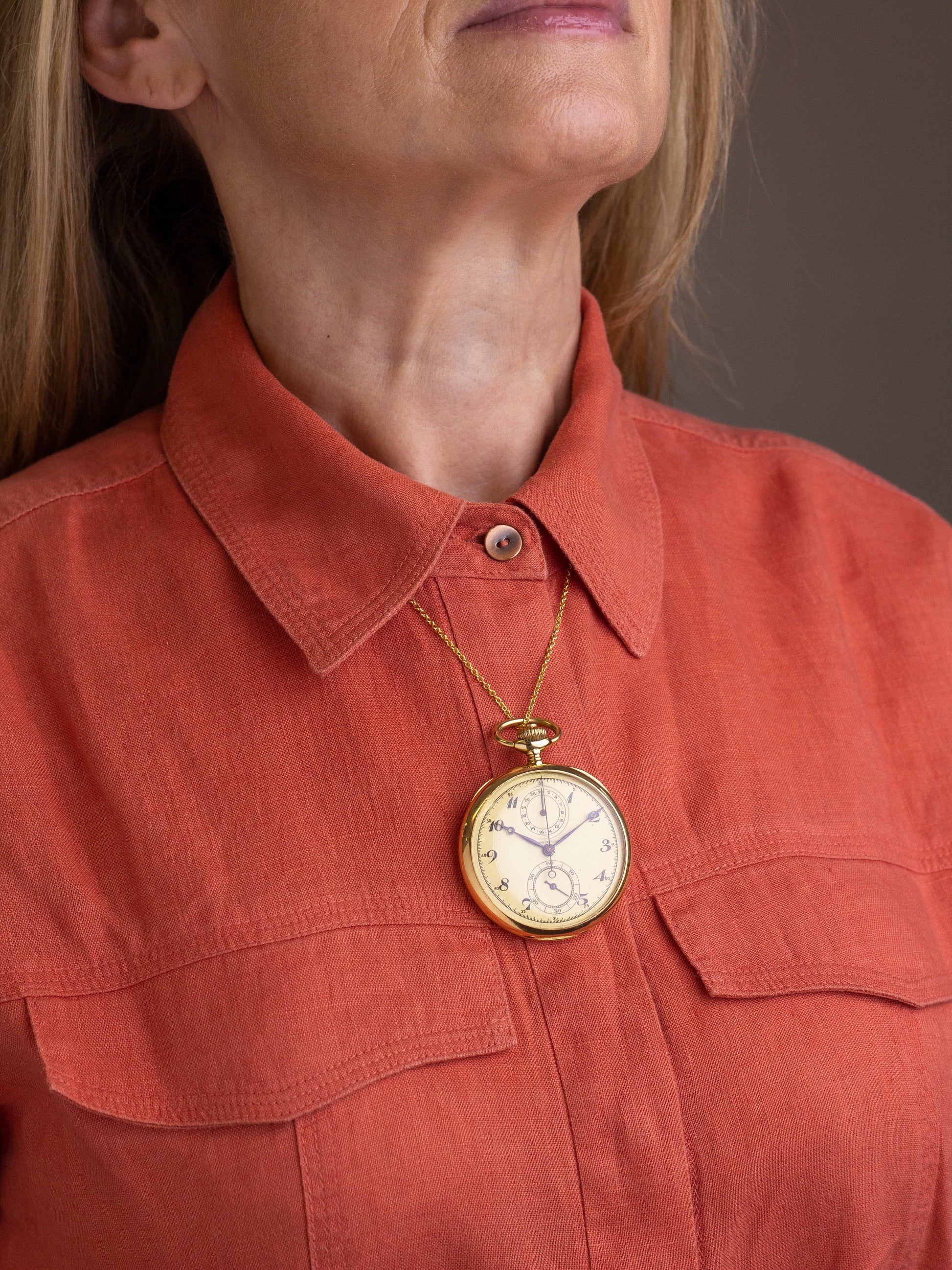 Girard Perregaux 18k Gold Chronograph Fob Watch