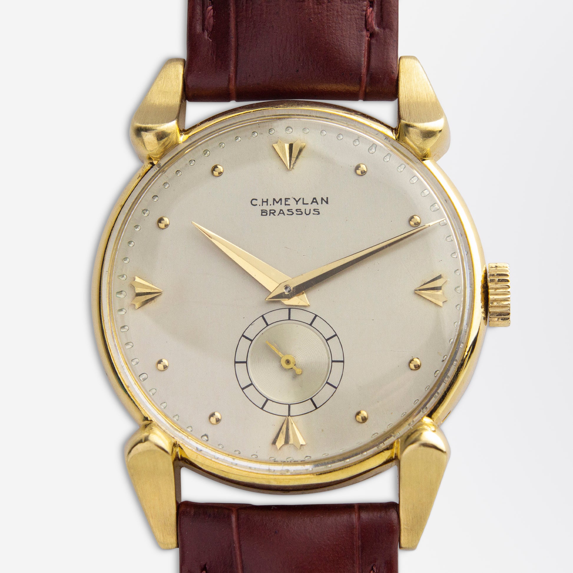 1950's 18k Gold Manual Wind Watch by C.H. Meylan Brassus