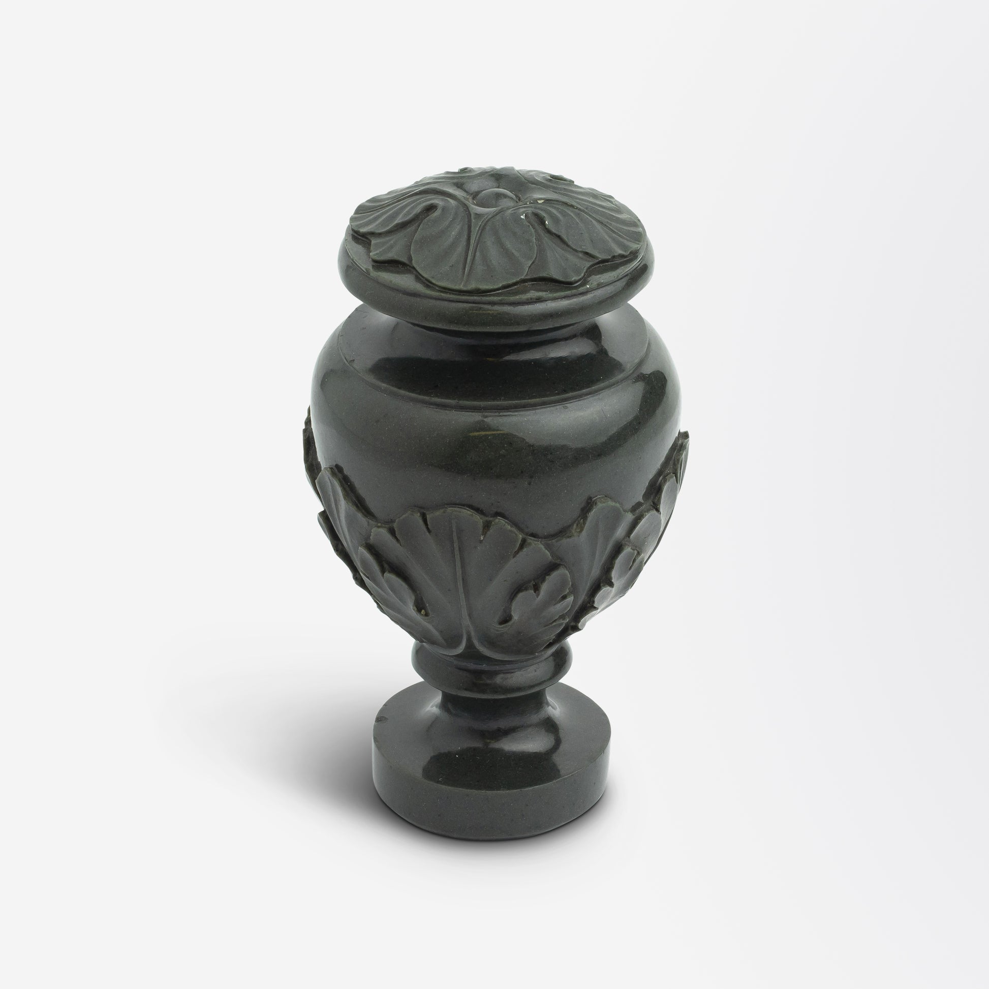 Carved Hardstone Seal with Acanthus Leaf Detailing