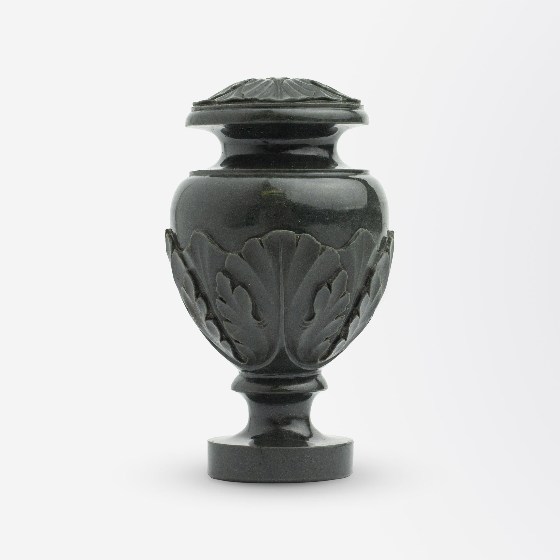 Carved Hardstone Seal with Acanthus Leaf Detailing