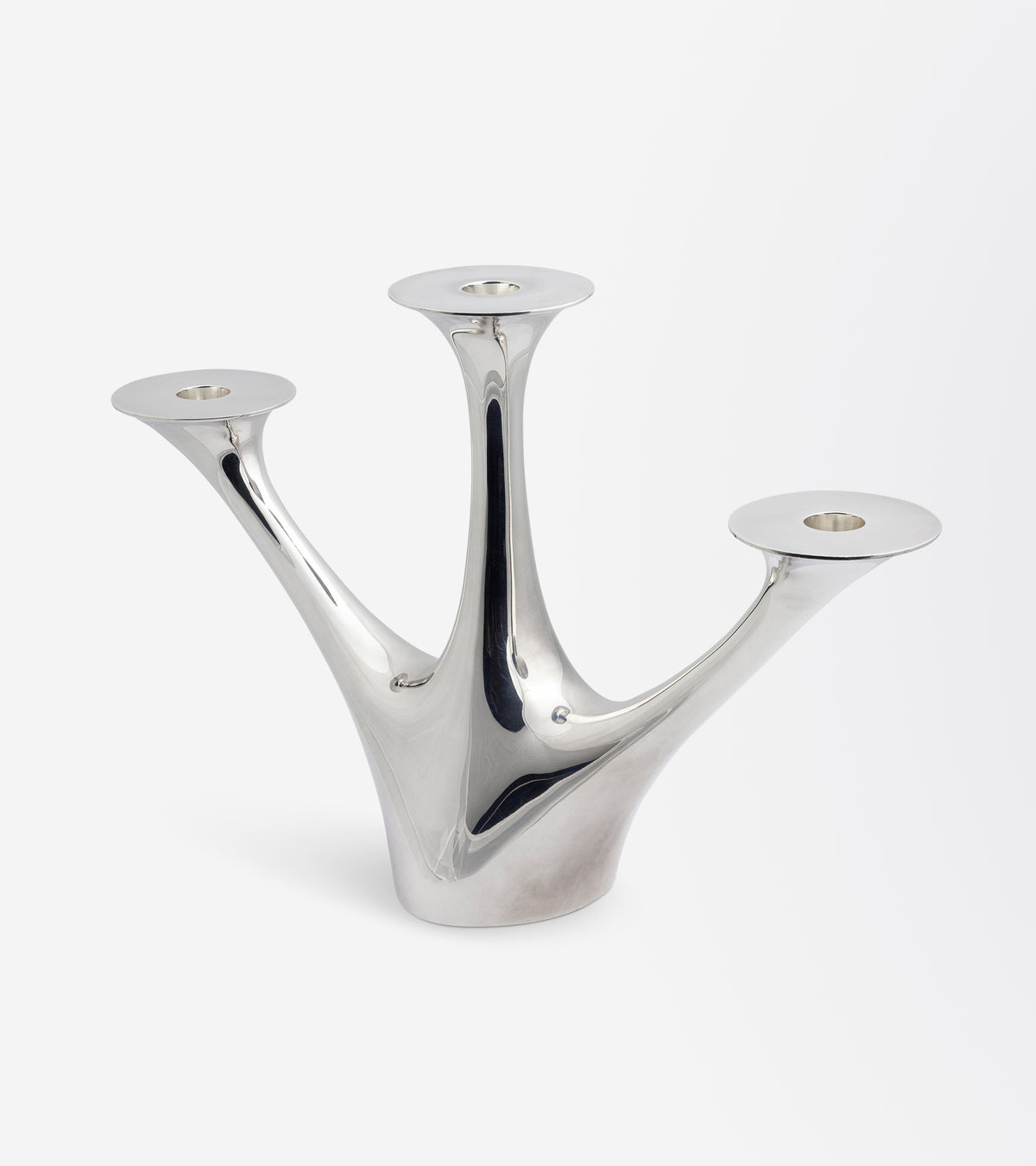 Sterling Silver Modernist Candelabra by Henning Koppel for Georg Jensen