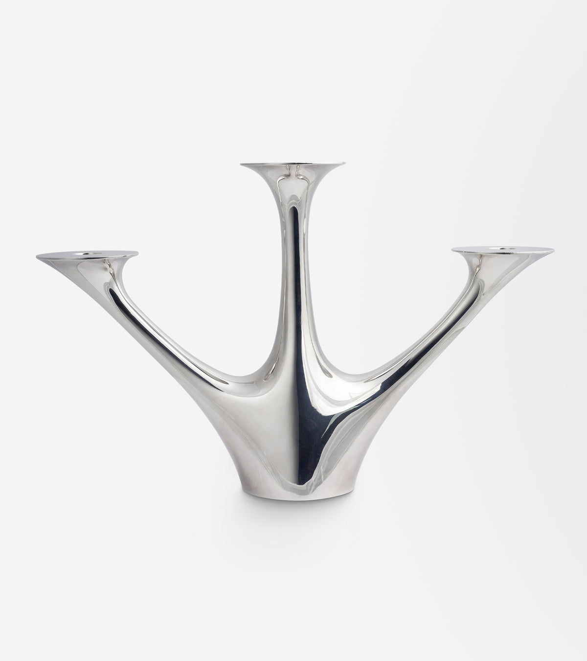 Sterling Silver Modernist Candelabra by Henning Koppel for Georg Jensen