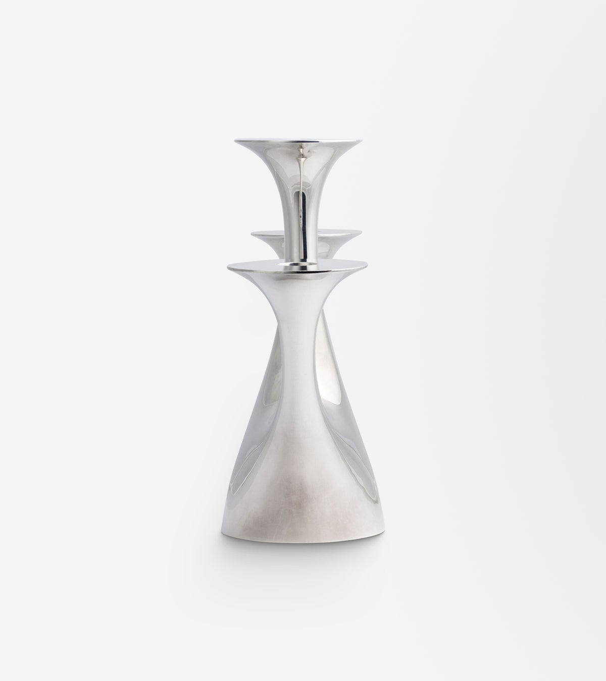 Sterling Silver Modernist Candelabra by Henning Koppel for Georg Jensen