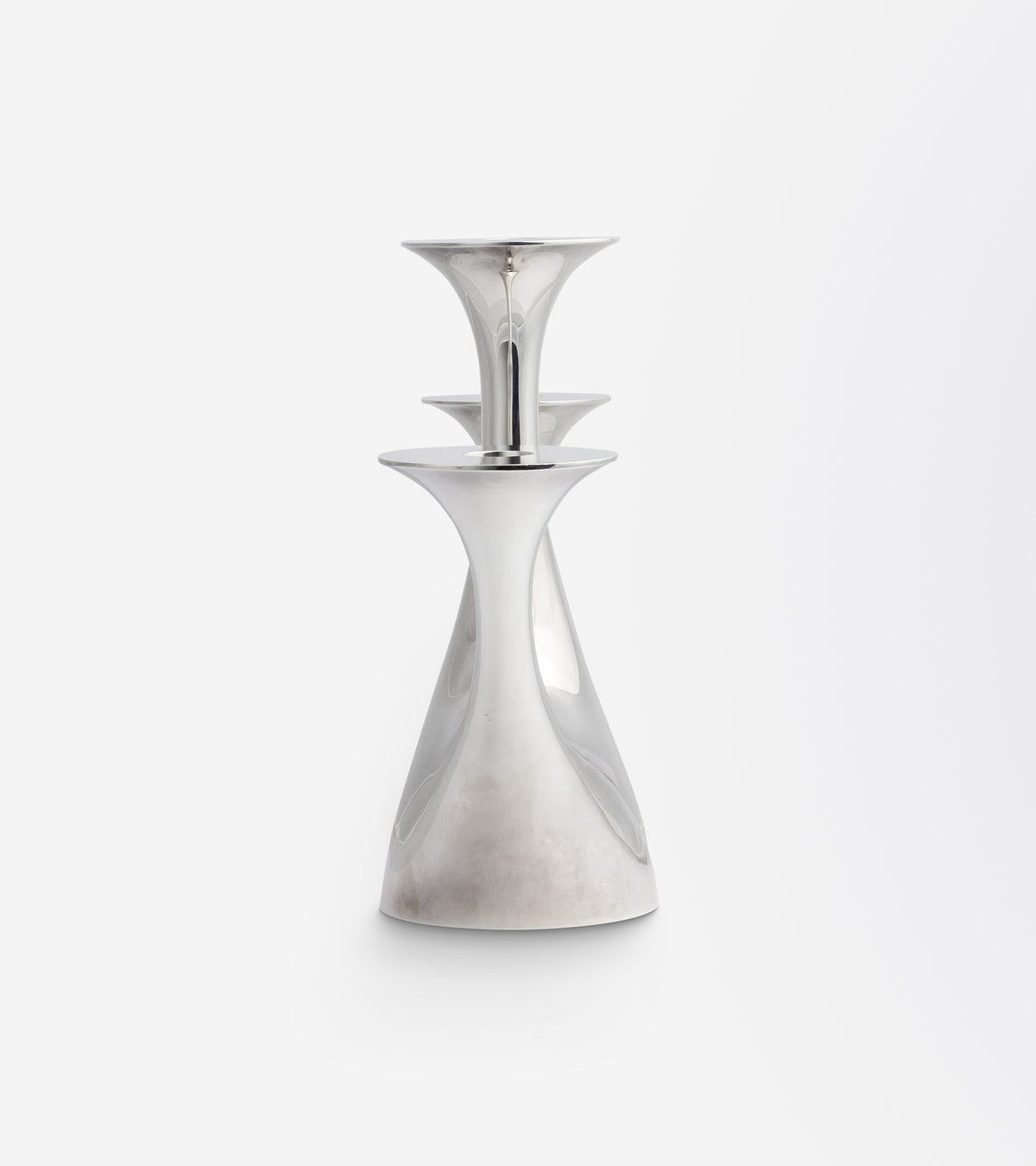 Sterling Silver Modernist Candelabra by Henning Koppel for Georg Jensen