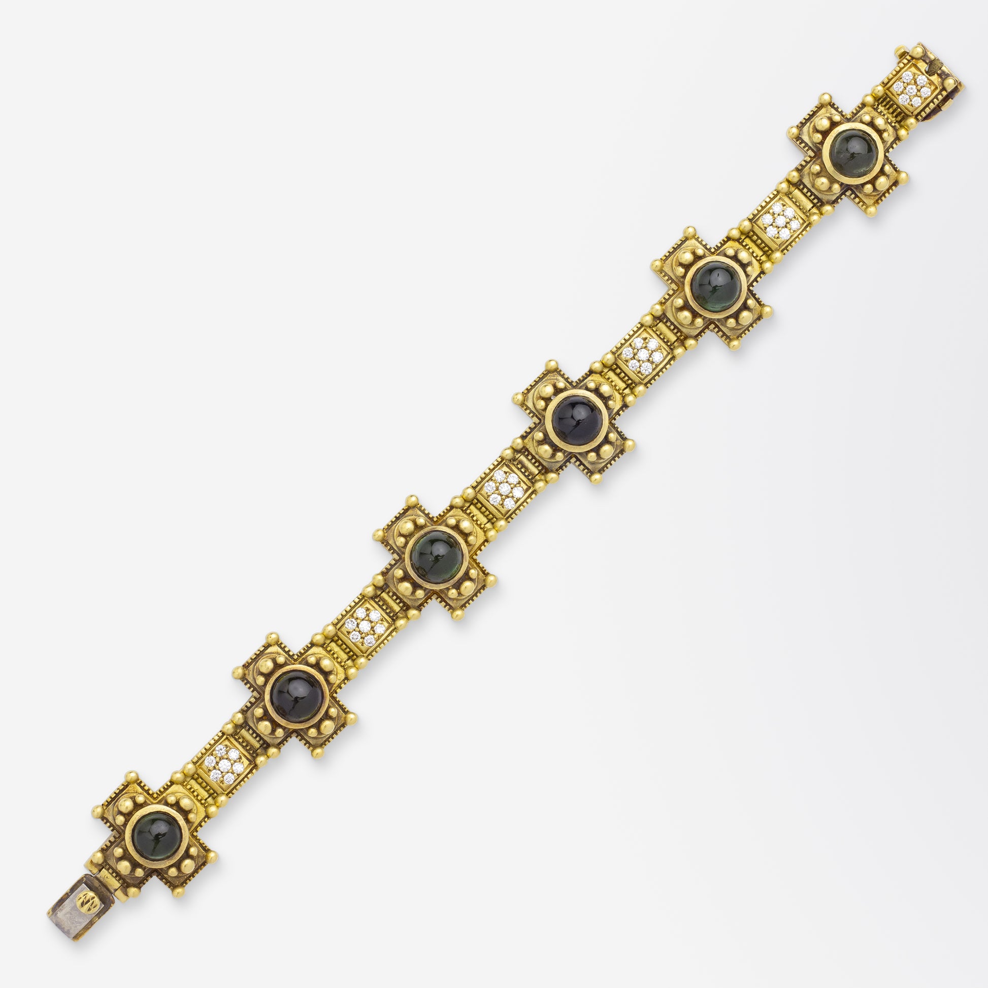 Bracelet Barry Kieselstein-Cord en tourmaline verte et diamants