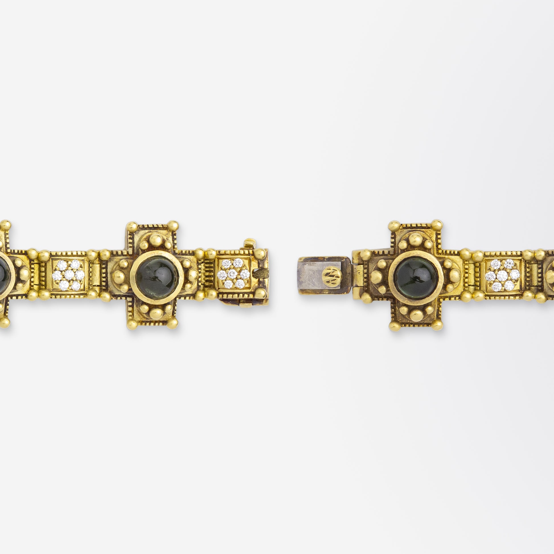 Bracelet Barry Kieselstein-Cord en tourmaline verte et diamants