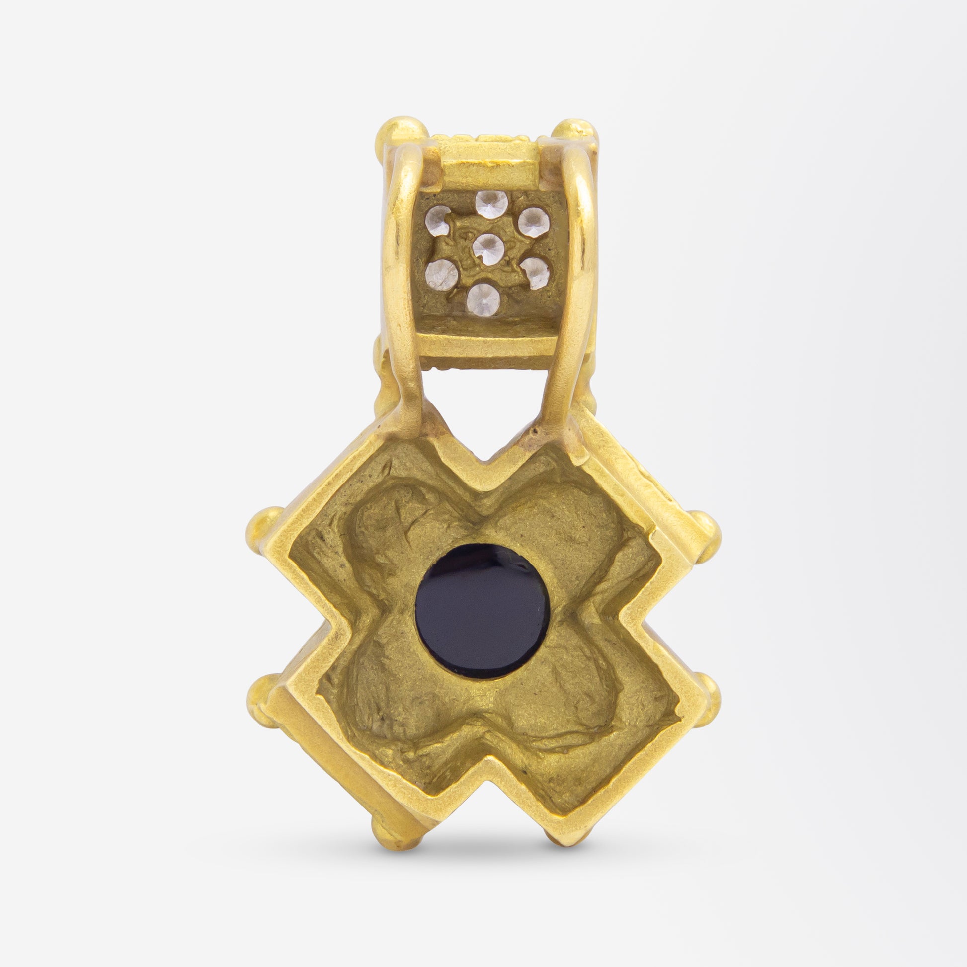 Pendentif en tourmaline verte et diamants d'après Barry Kieselstein-Cord