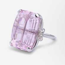 Load image into Gallery viewer, 70ct Kunzite &amp; Diamond Cocktail Ring
