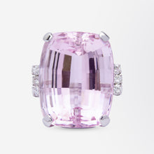 Load image into Gallery viewer, 70ct Kunzite &amp; Diamond Cocktail Ring
