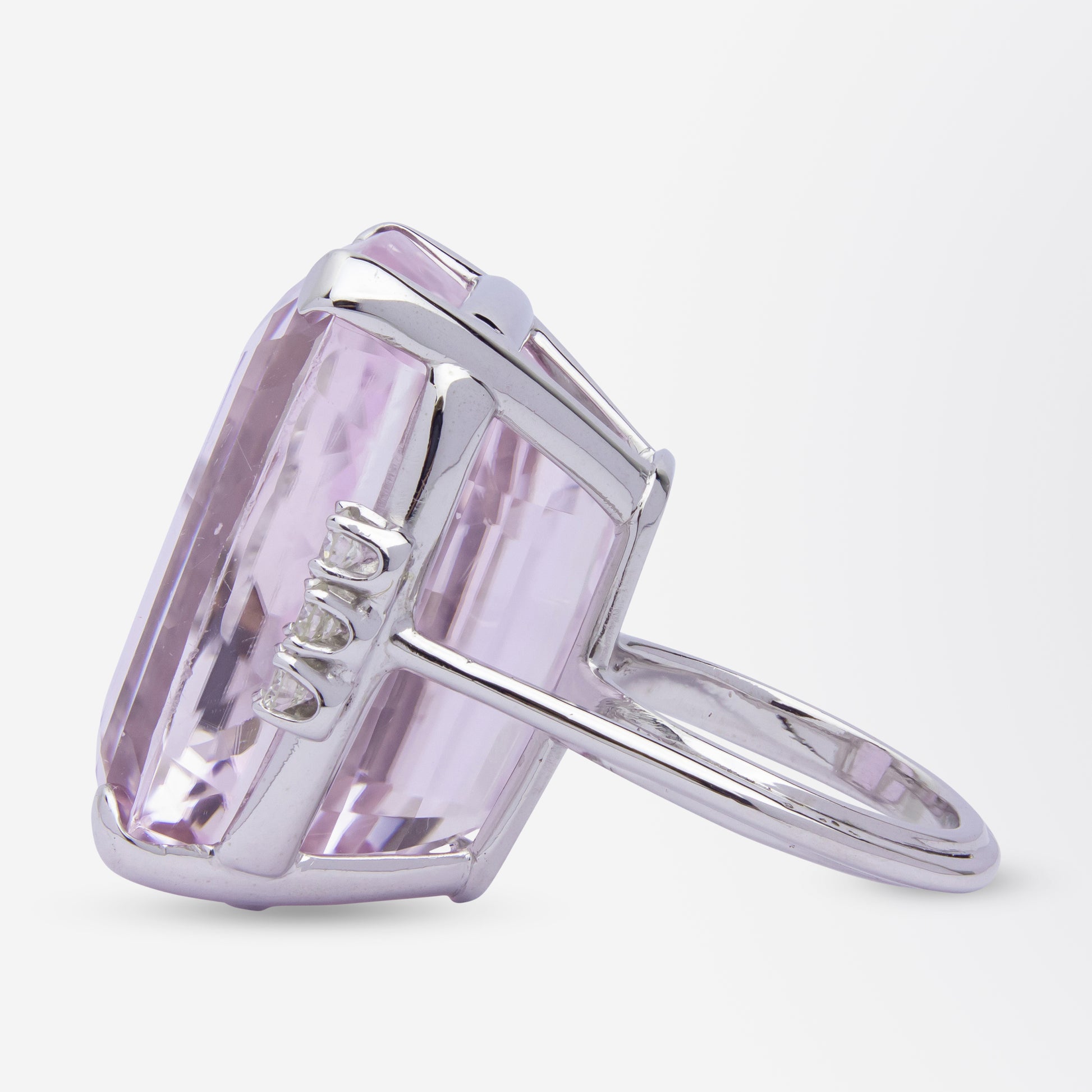 70ct Kunzite & Diamond Cocktail Ring