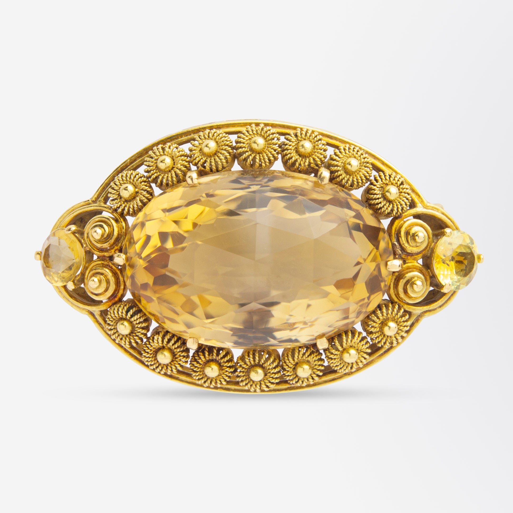 Rare Louis Comfort Tiffany Citrine Brooch