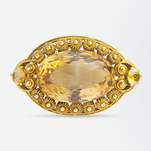 Load image into Gallery viewer, Rare Louis Comfort Tiffany Citrine Brooch