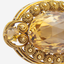 Load image into Gallery viewer, Rare Louis Comfort Tiffany Citrine Brooch