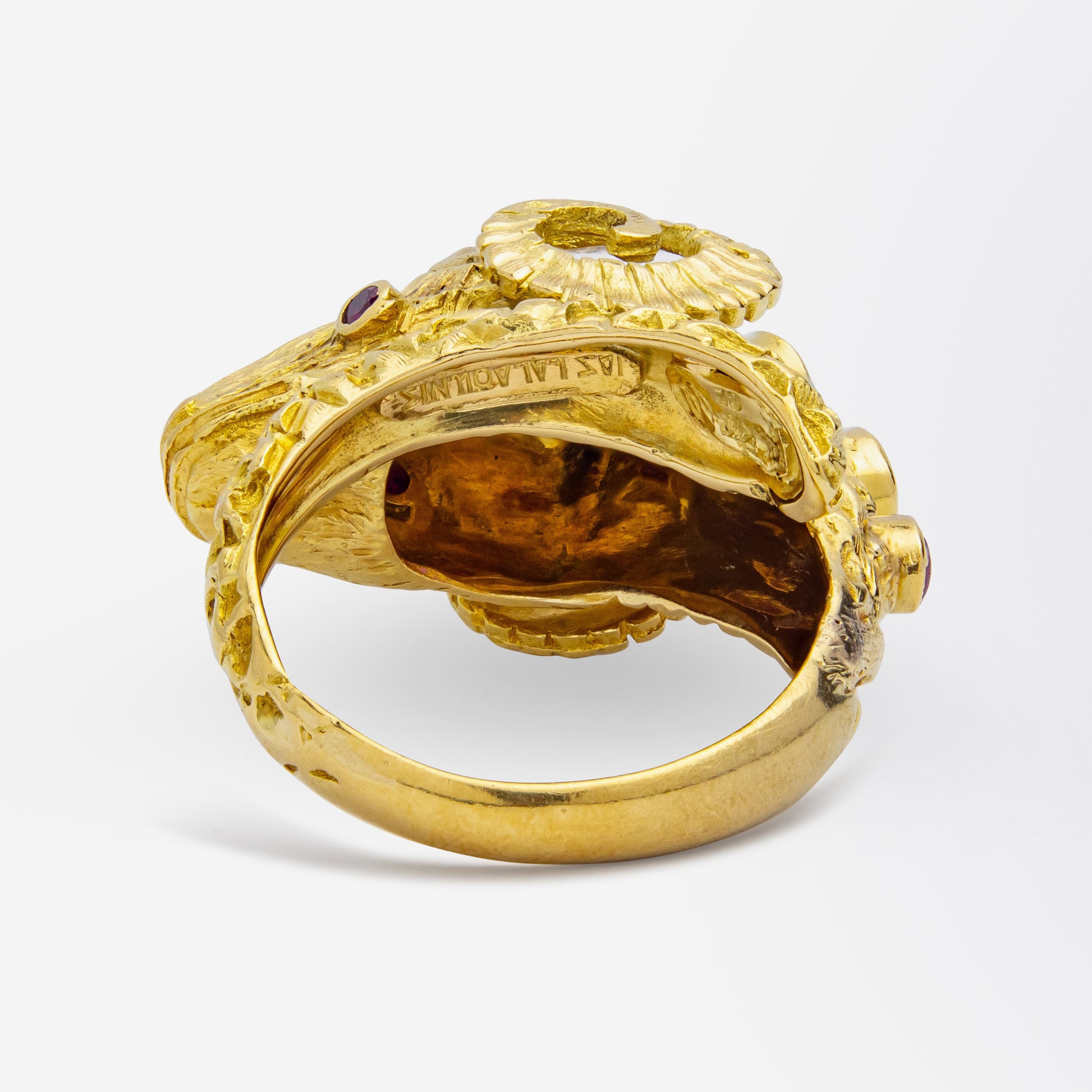 Bague Ilias Lalaounis Tête de Bélier en or jaune 18 carats