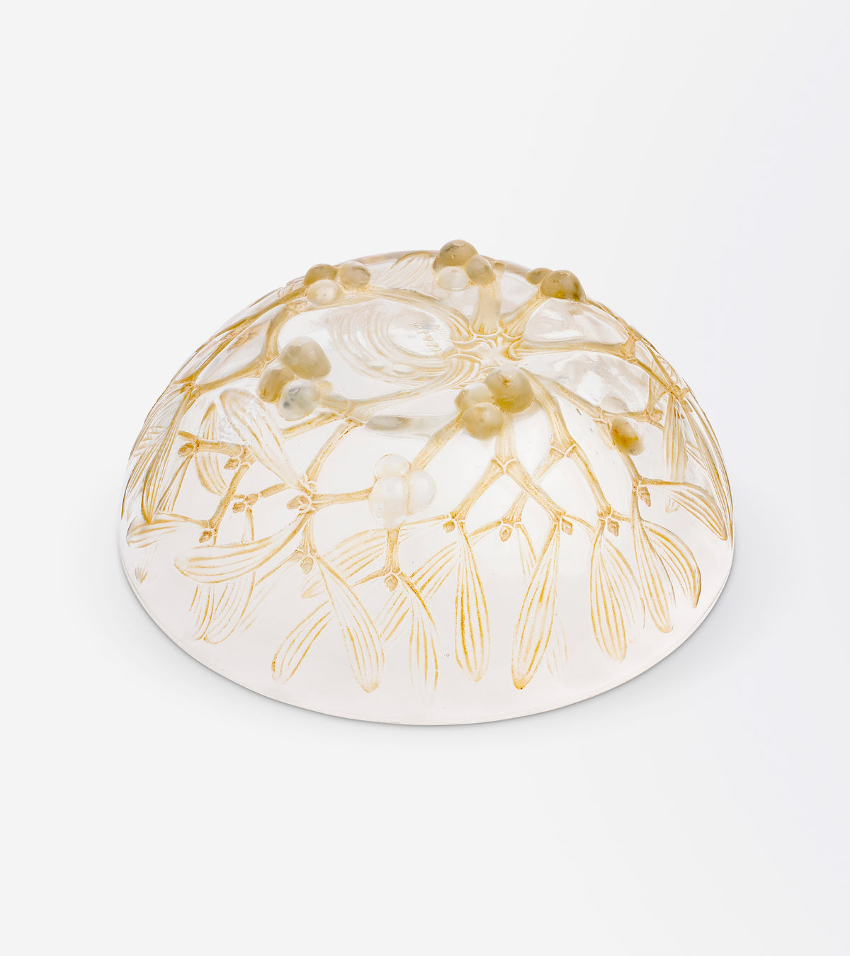 René Lalique 'Gui' Mistletoe Bowl with Sepia Patina