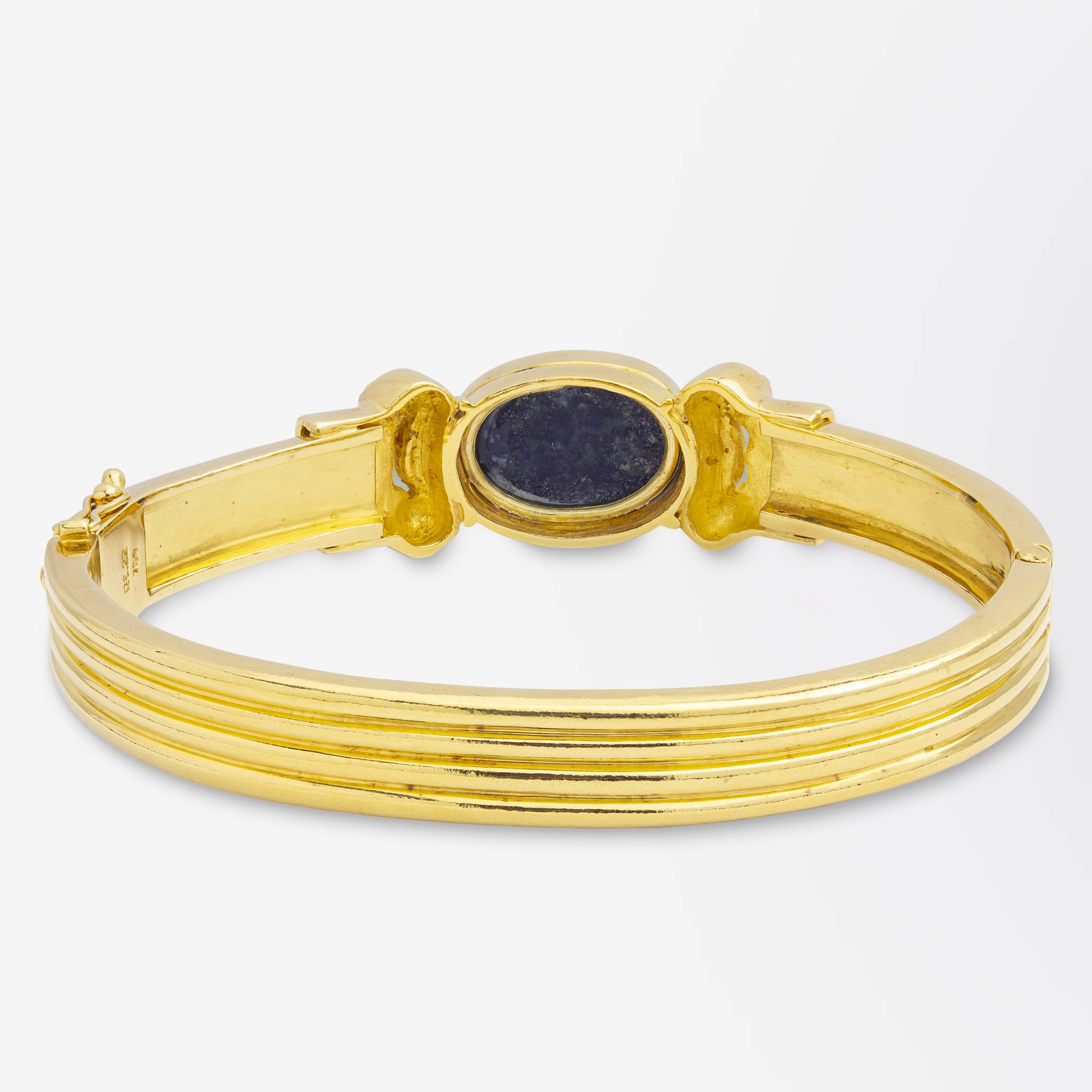 Bracelet grec en or 18 carats et lapis-lazuli