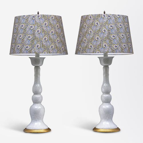 Pair of Large Chinese Ceramic Lamps