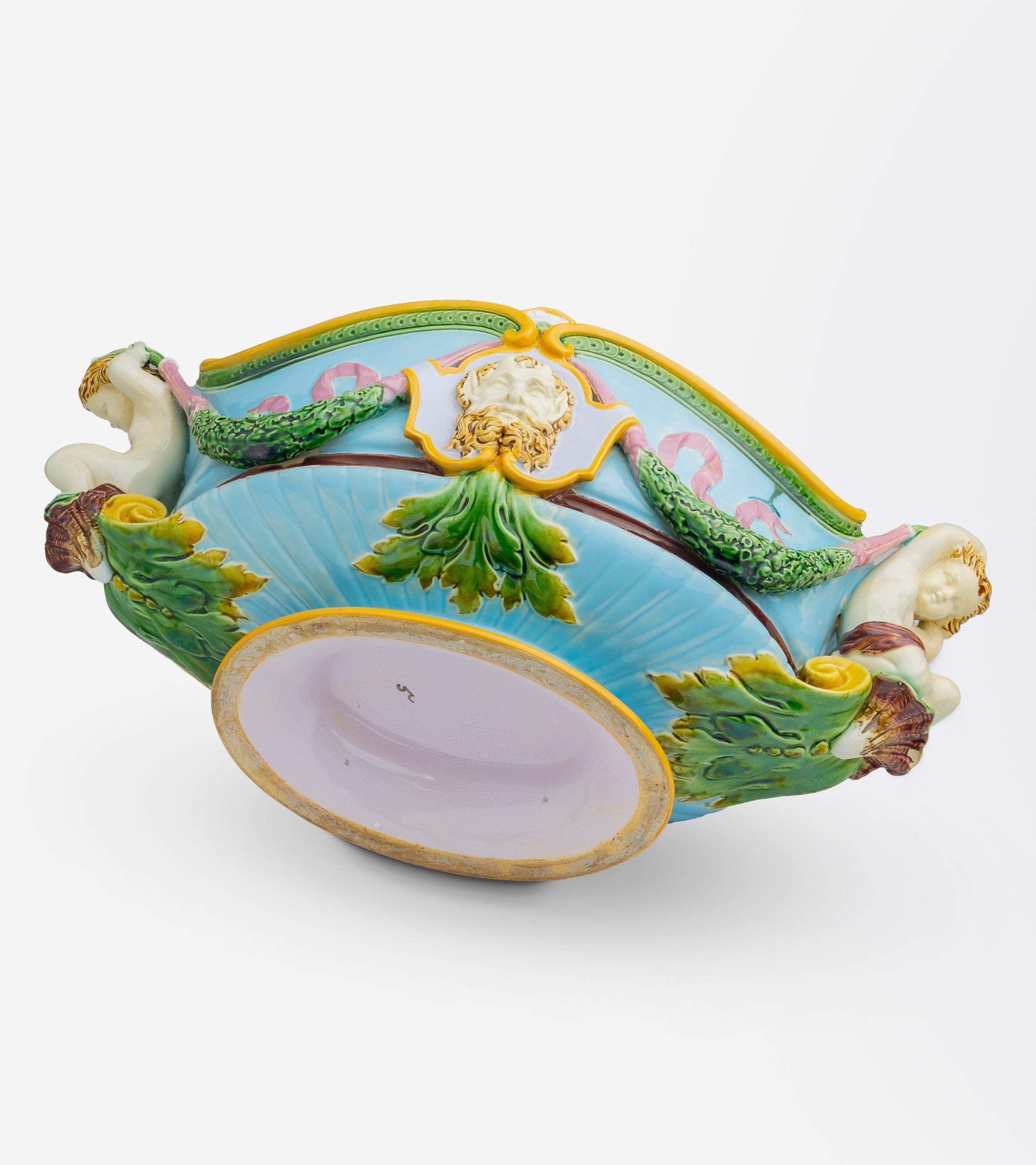 Antique Majolica Jardiniere / Centrepiece by Minton