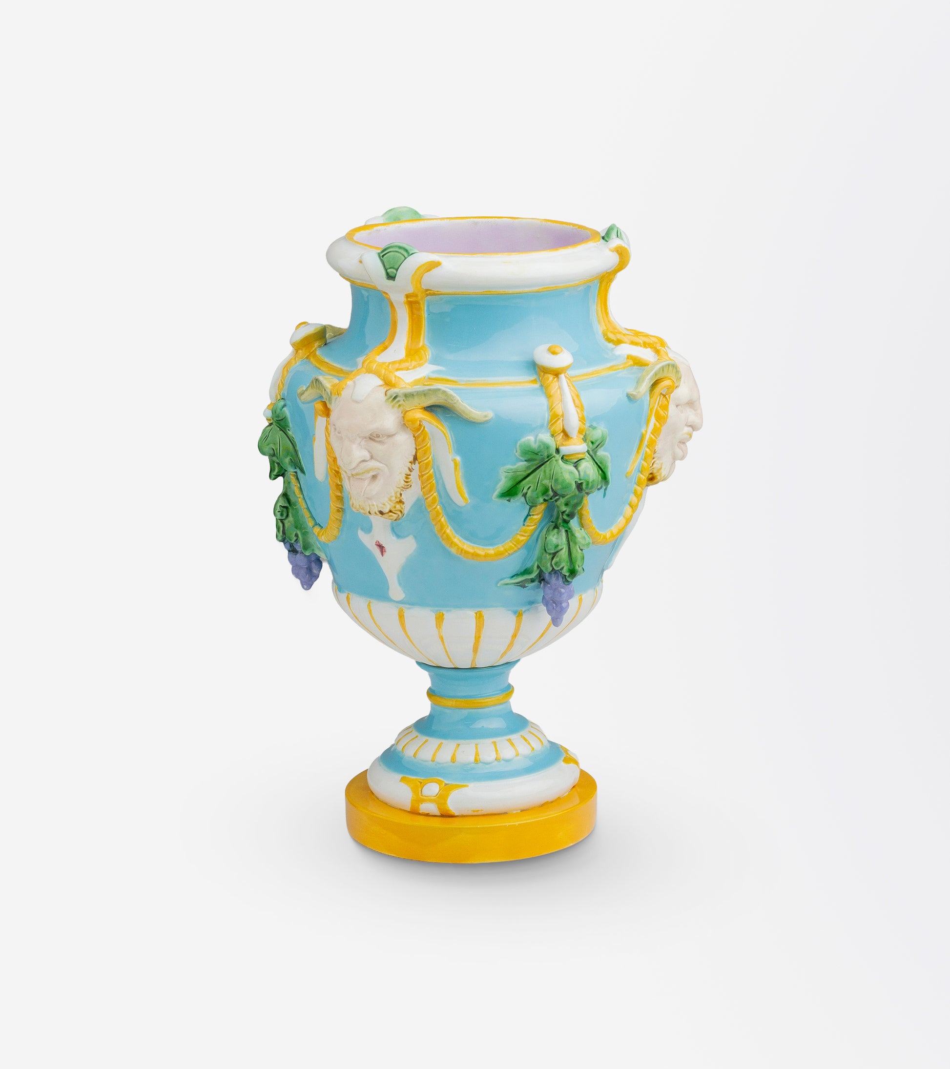 Majolica Bacchus Urn by Minton