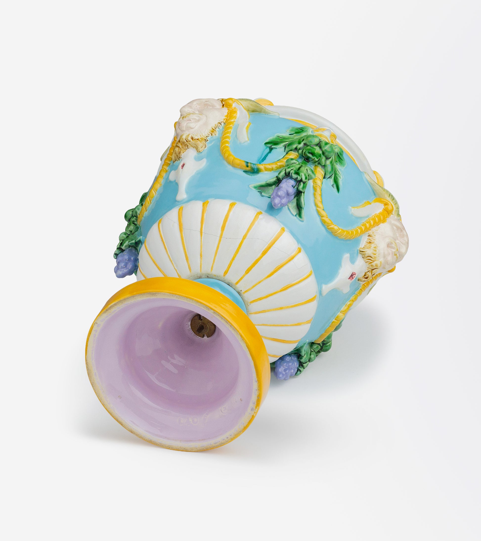 Majolica Bacchus Urn by Minton