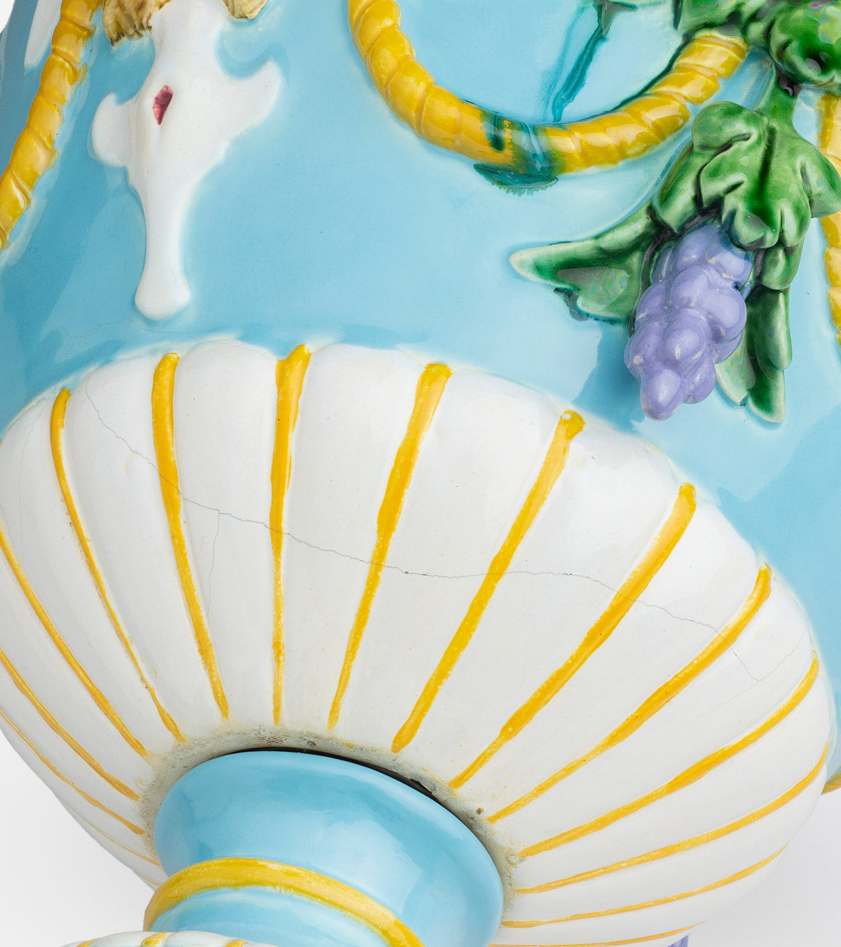 Majolica Bacchus Urn by Minton