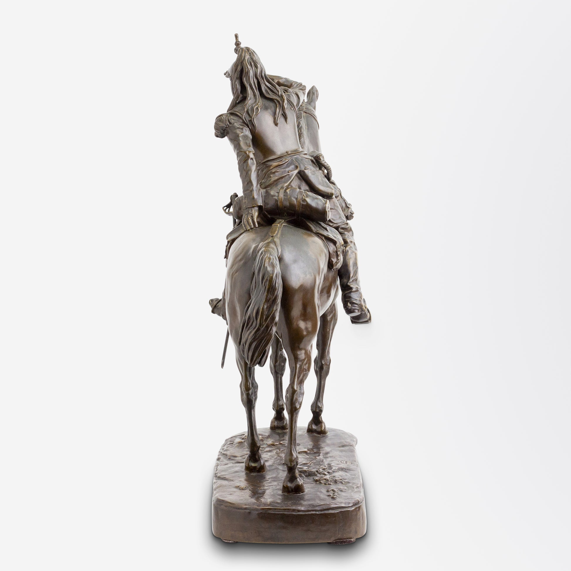 Statue en bronze "Cuirassier à Cheval" de Mathilde Thomas