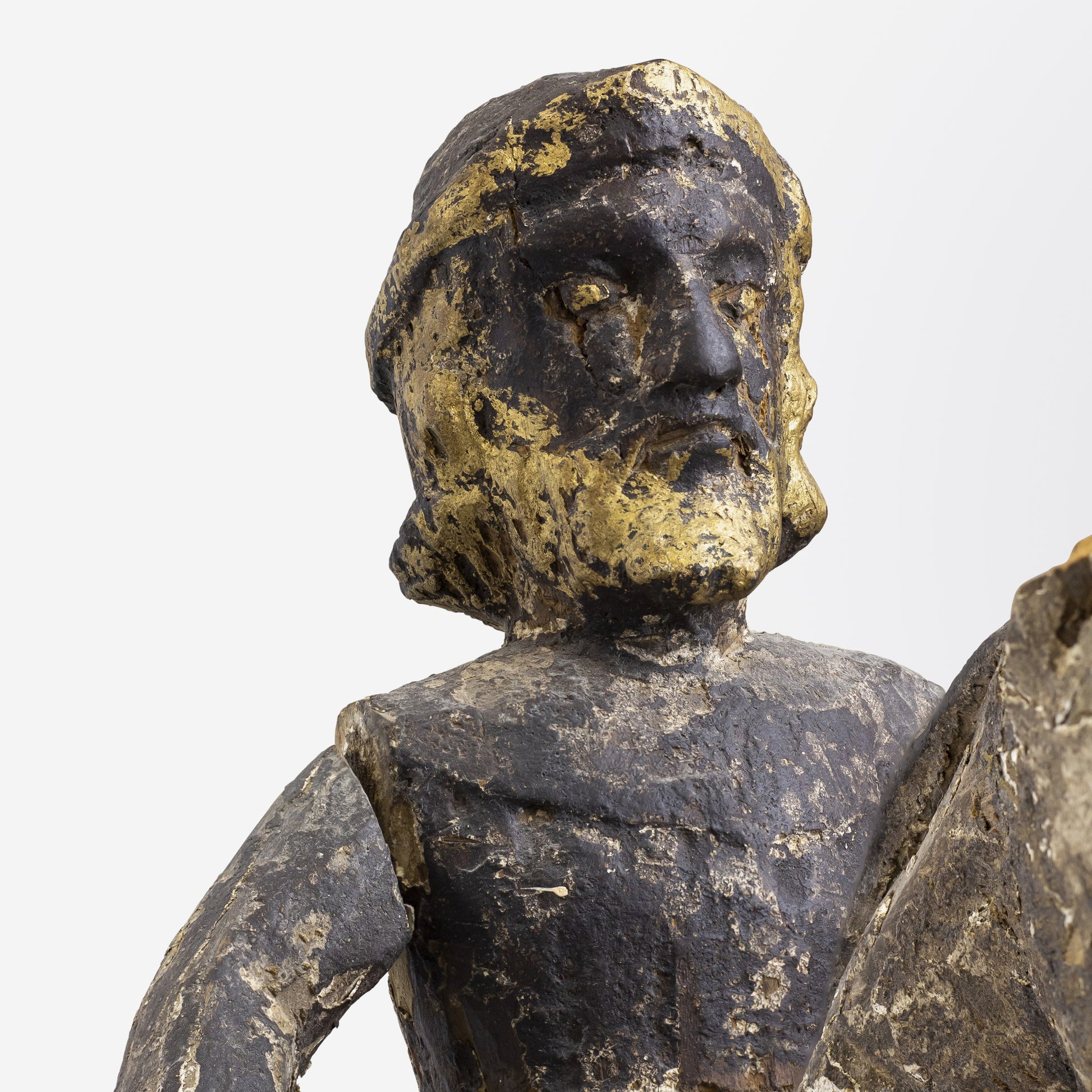 17th Century Hand Carved Santos Figure on Horse