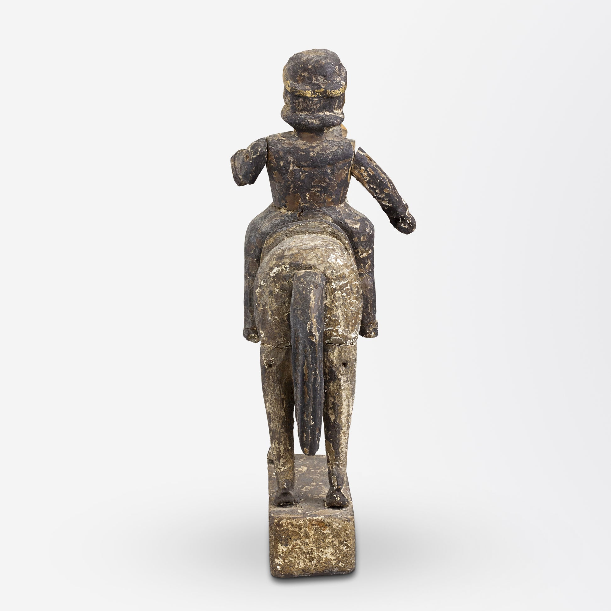 17th Century Hand Carved Santos Figure on Horse