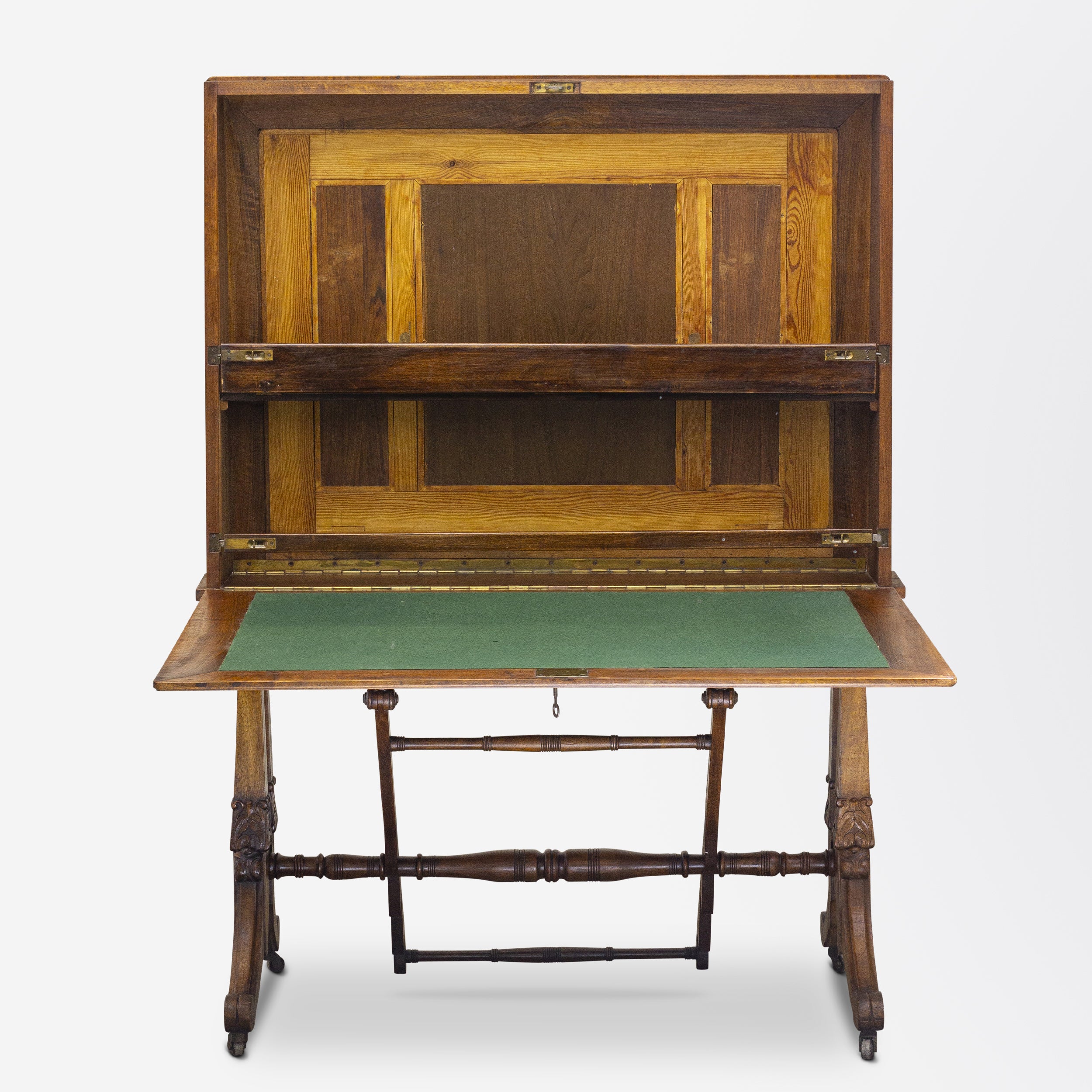 Mid 19th-Century Continental Walnut Folio Stand or Map Case