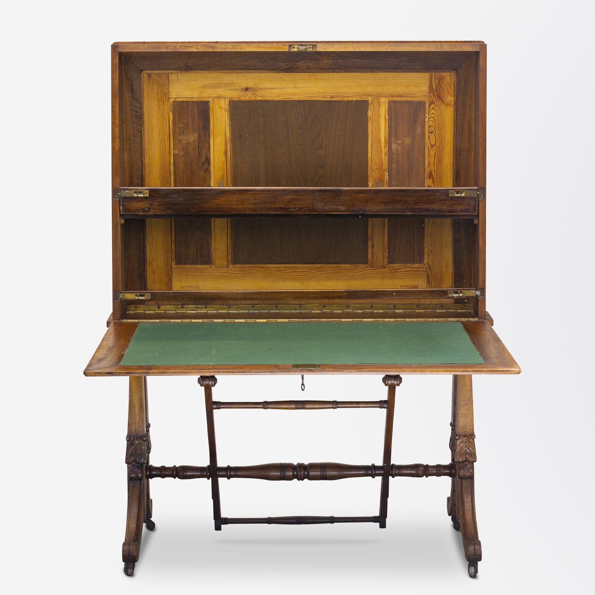 Mid 19th-Century Continental Walnut Folio Stand or Map Case