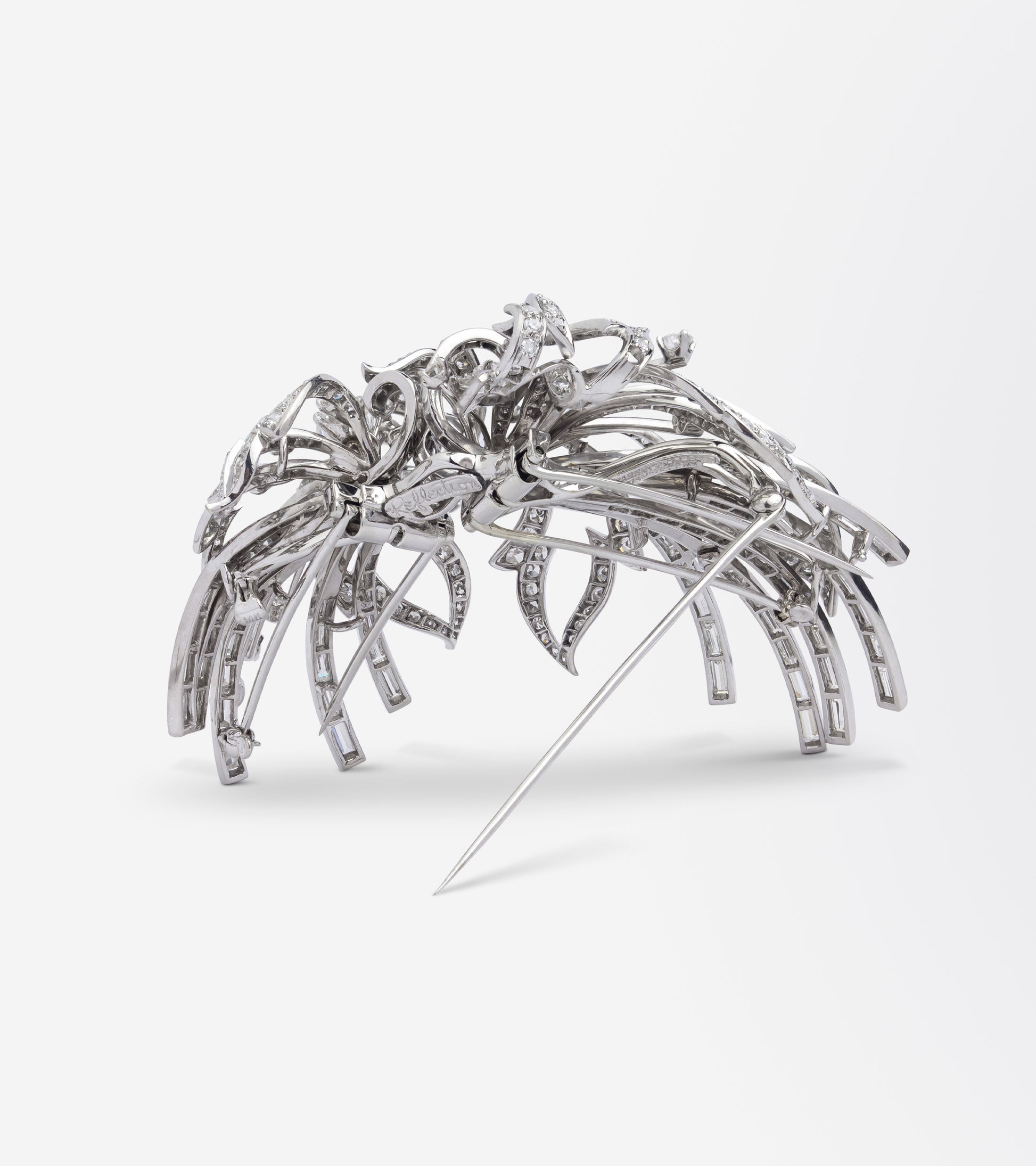Trabert & Hoeffer Mauboussin 'Reflection' Brooch in White Gold & Diamonds