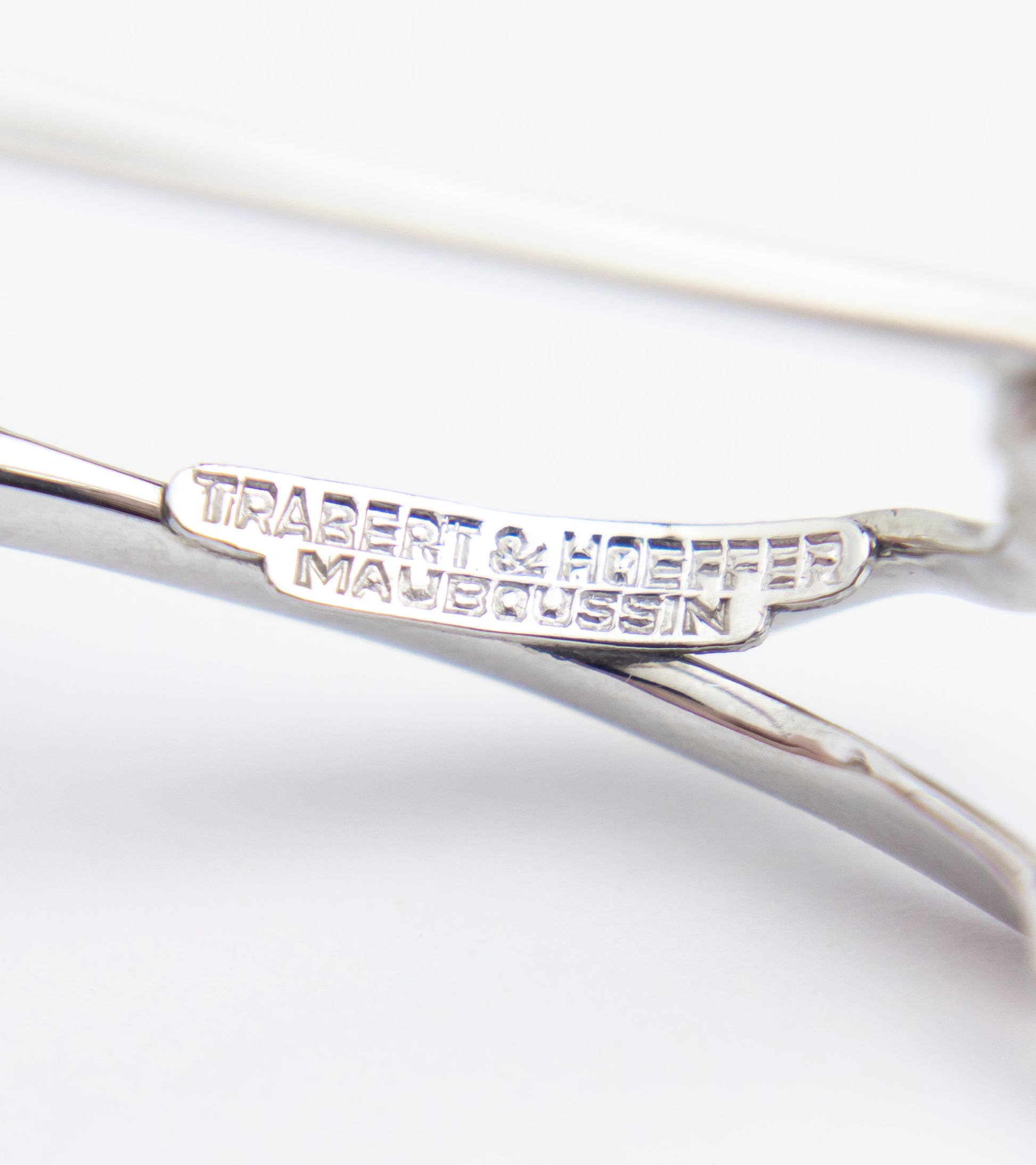 Trabert & Hoeffer Mauboussin 'Reflection' Brooch in White Gold & Diamonds