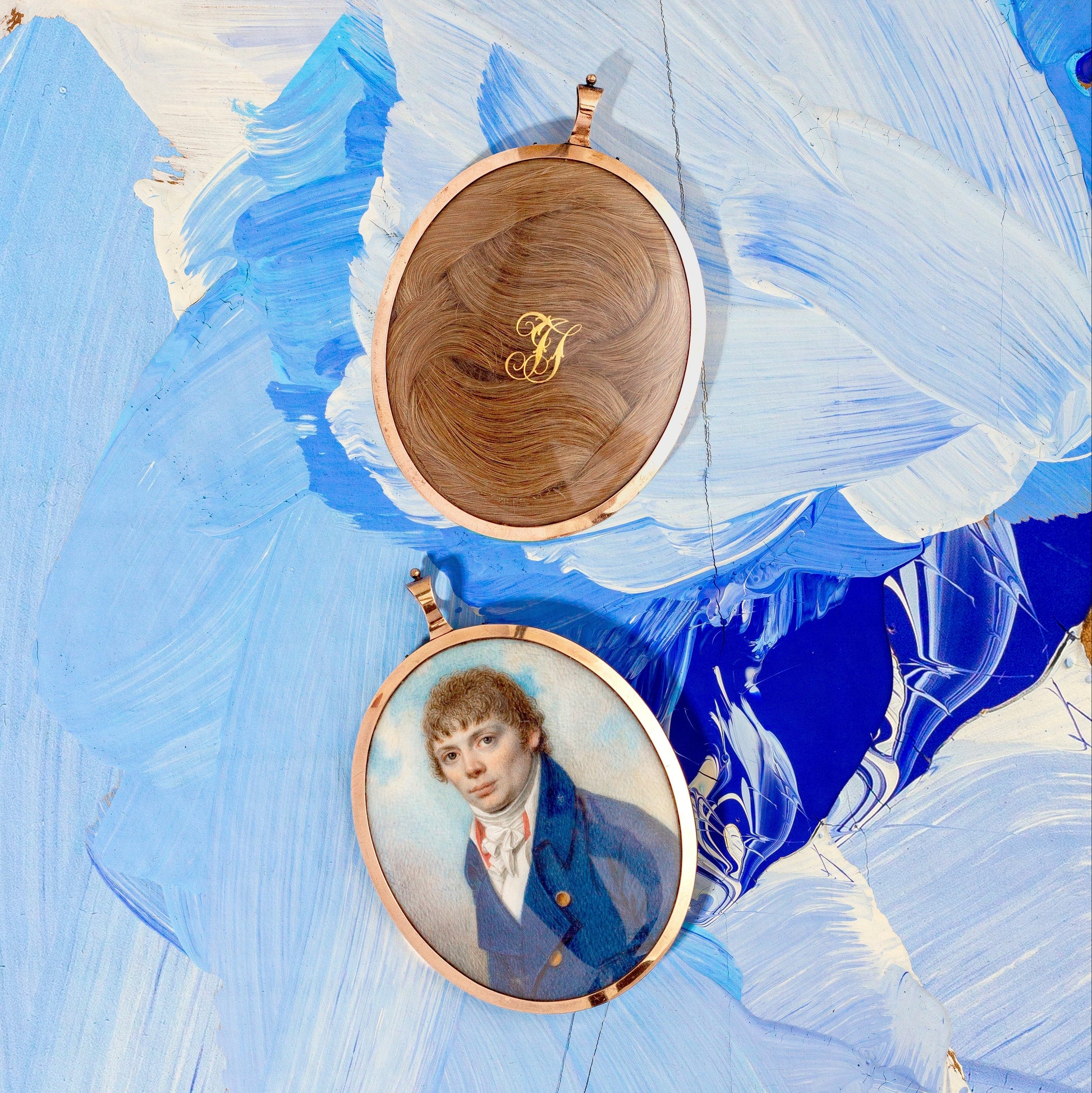 Miniature sur ivoire, époque George III, représentant peut-être Joseph Frost.
