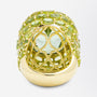 Green Tourmaline, Peridot and Diamond Ring by 'Hubert'