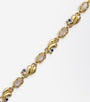 Retro 14K Gold, Moonstone, and Sapphire Bracelet - The Antique Guild